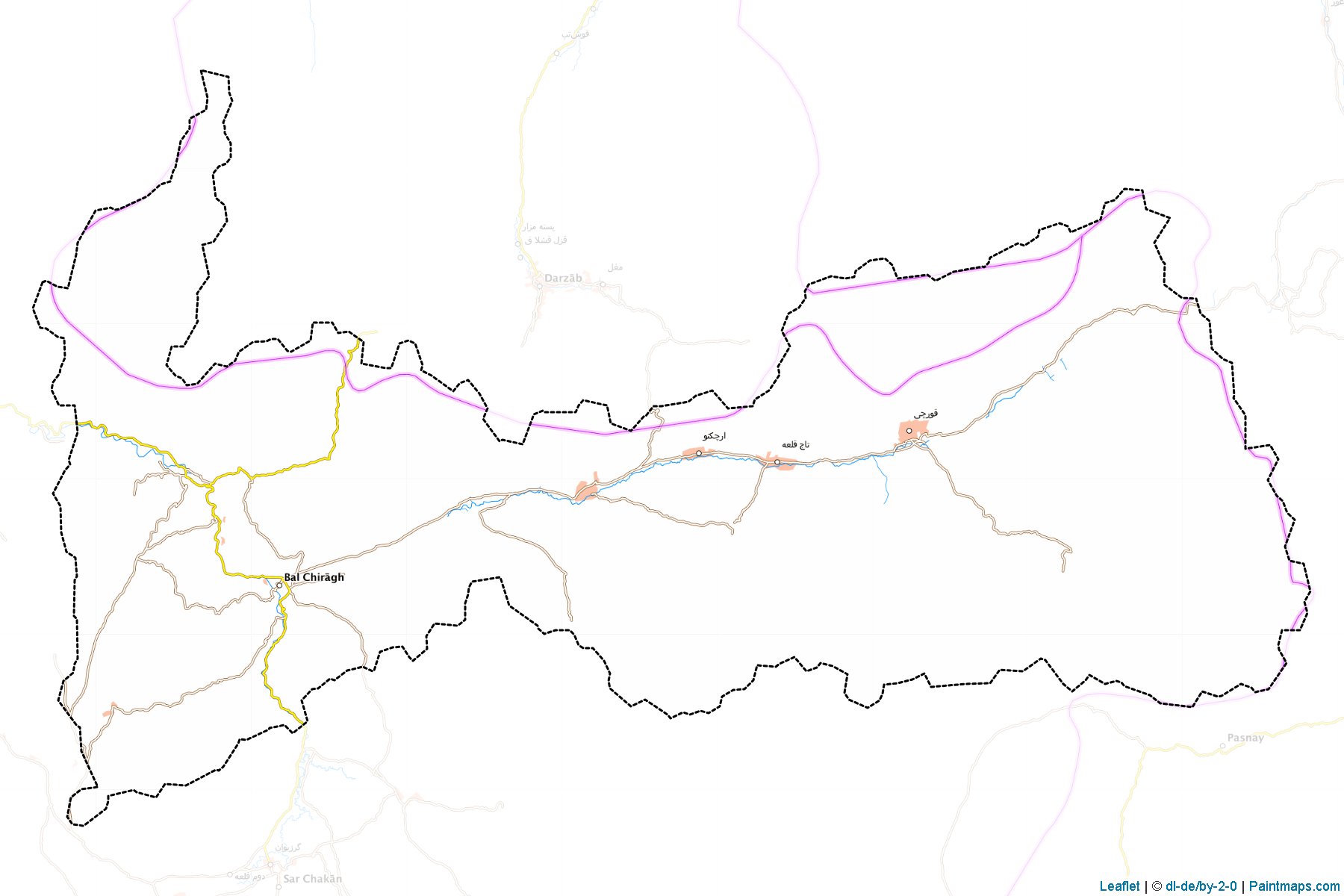 Muestras de recorte de mapas Bilchiragh (Faryab)-1