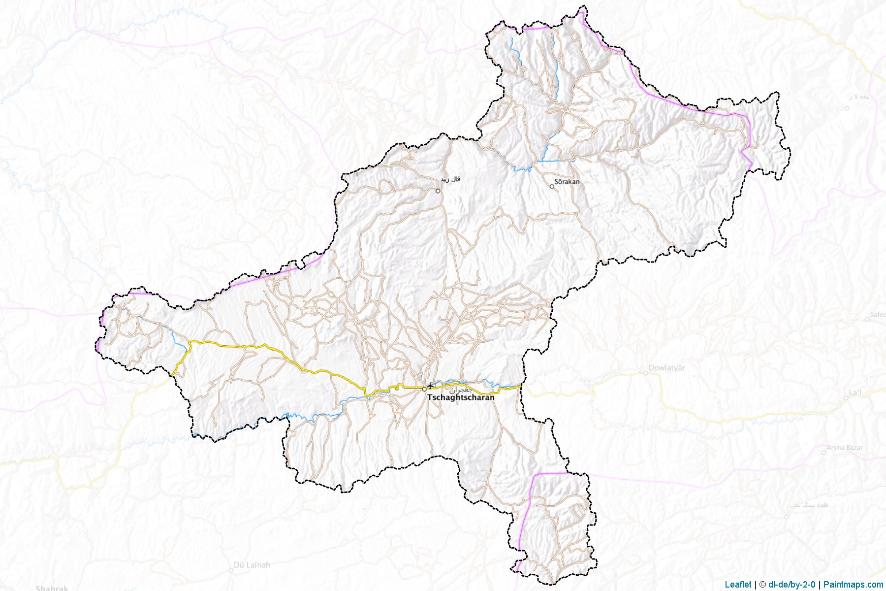 Muestras de recorte de mapas Chaghcharan (Ghowr)-1