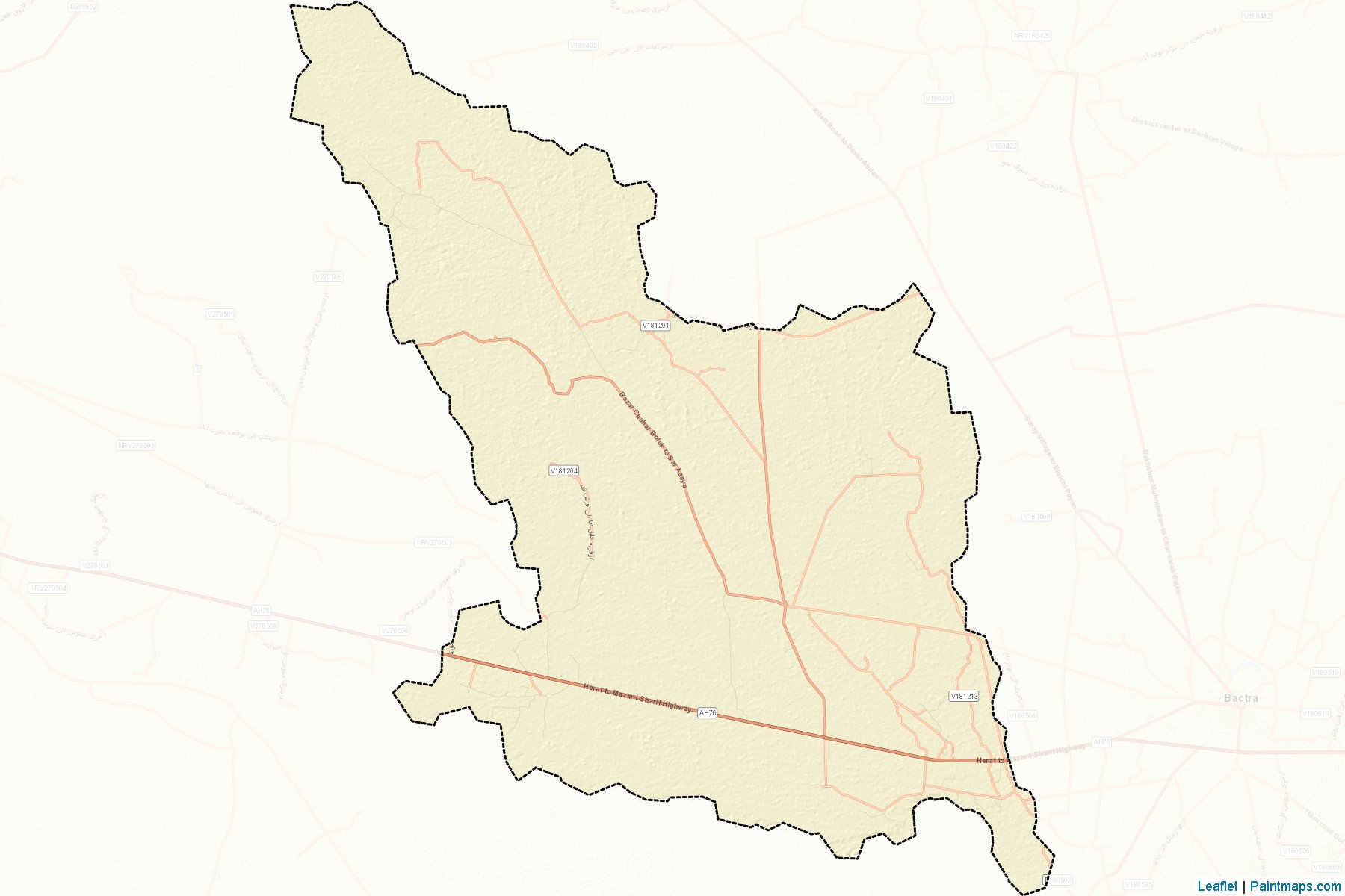 Muestras de recorte de mapas Chahar Bolak (Balkh)-2