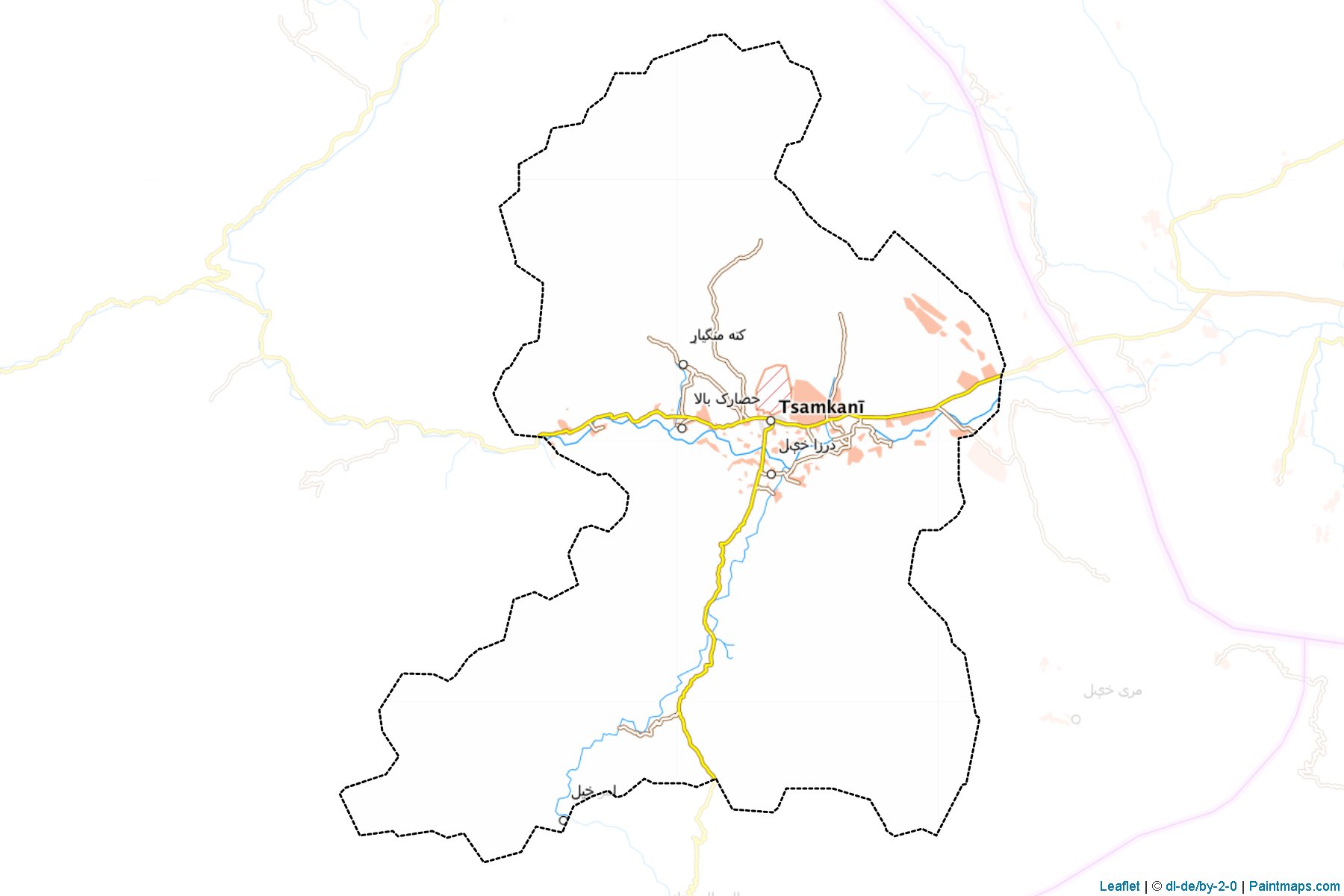 Muestras de recorte de mapas Chamkani (Paktia)-1