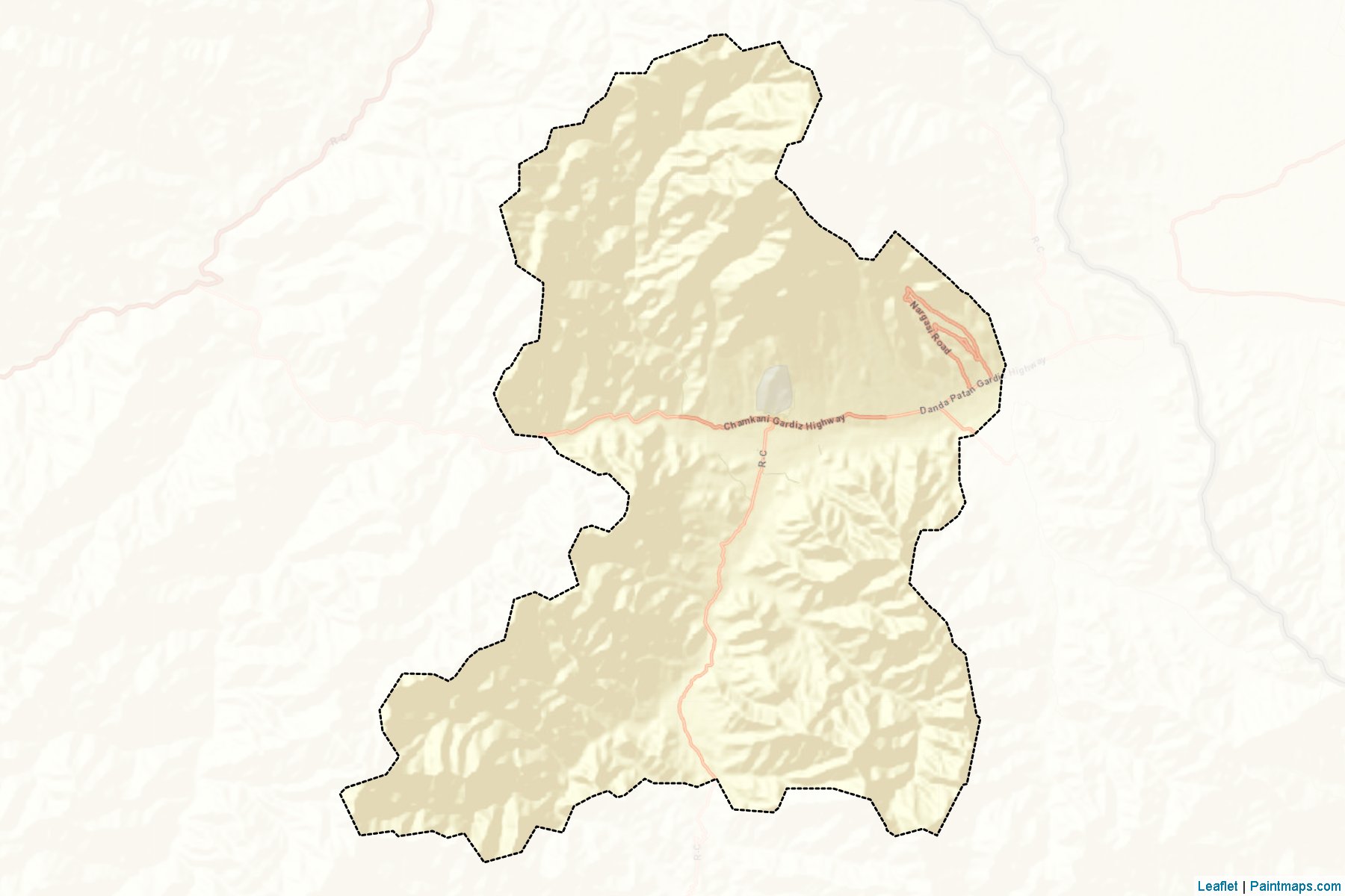 Muestras de recorte de mapas Chamkani (Paktia)-2