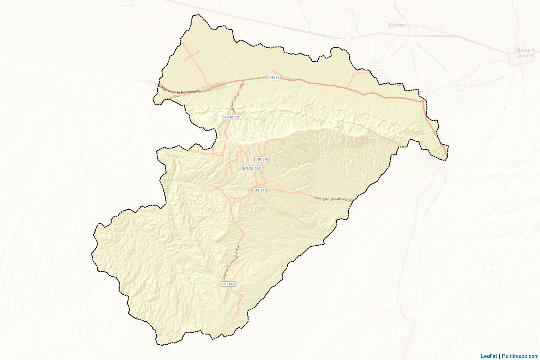 Muestras de recorte de mapas Chimtal (Balkh)-2