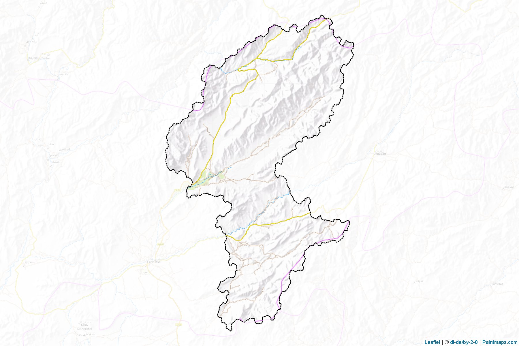 Muestras de recorte de mapas Chora (Oruzgan)-1