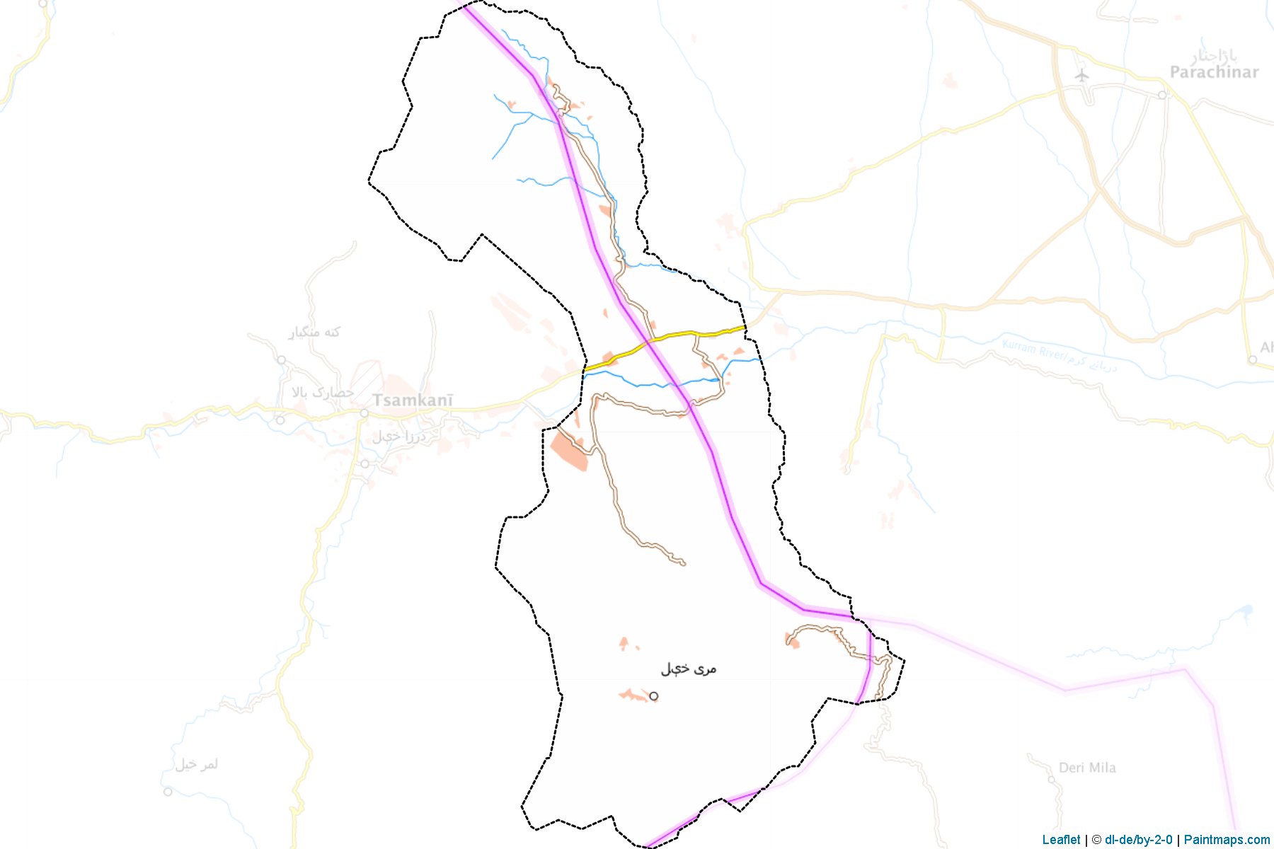 Muestras de recorte de mapas Dand Patan (Paktia)-1