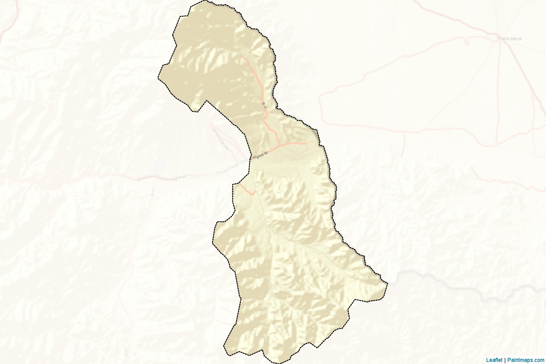 Muestras de recorte de mapas Dand Patan (Paktia)-2