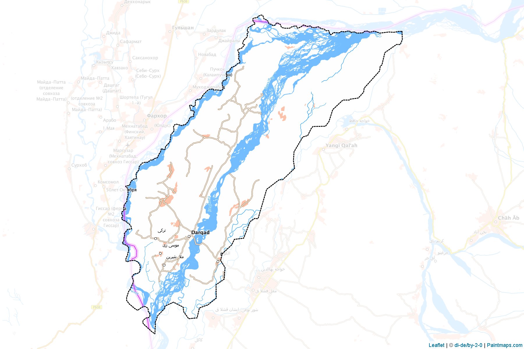 Muestras de recorte de mapas Darqad (Takhar)-1