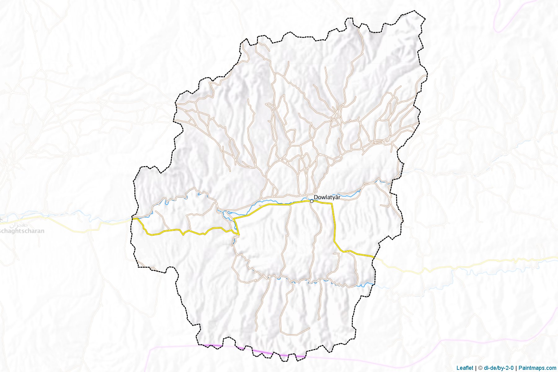 Muestras de recorte de mapas Dawlat Yar (Ghowr)-1