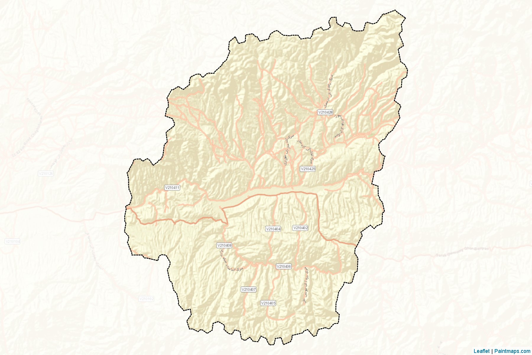 Muestras de recorte de mapas Dawlat Yar (Ghowr)-2