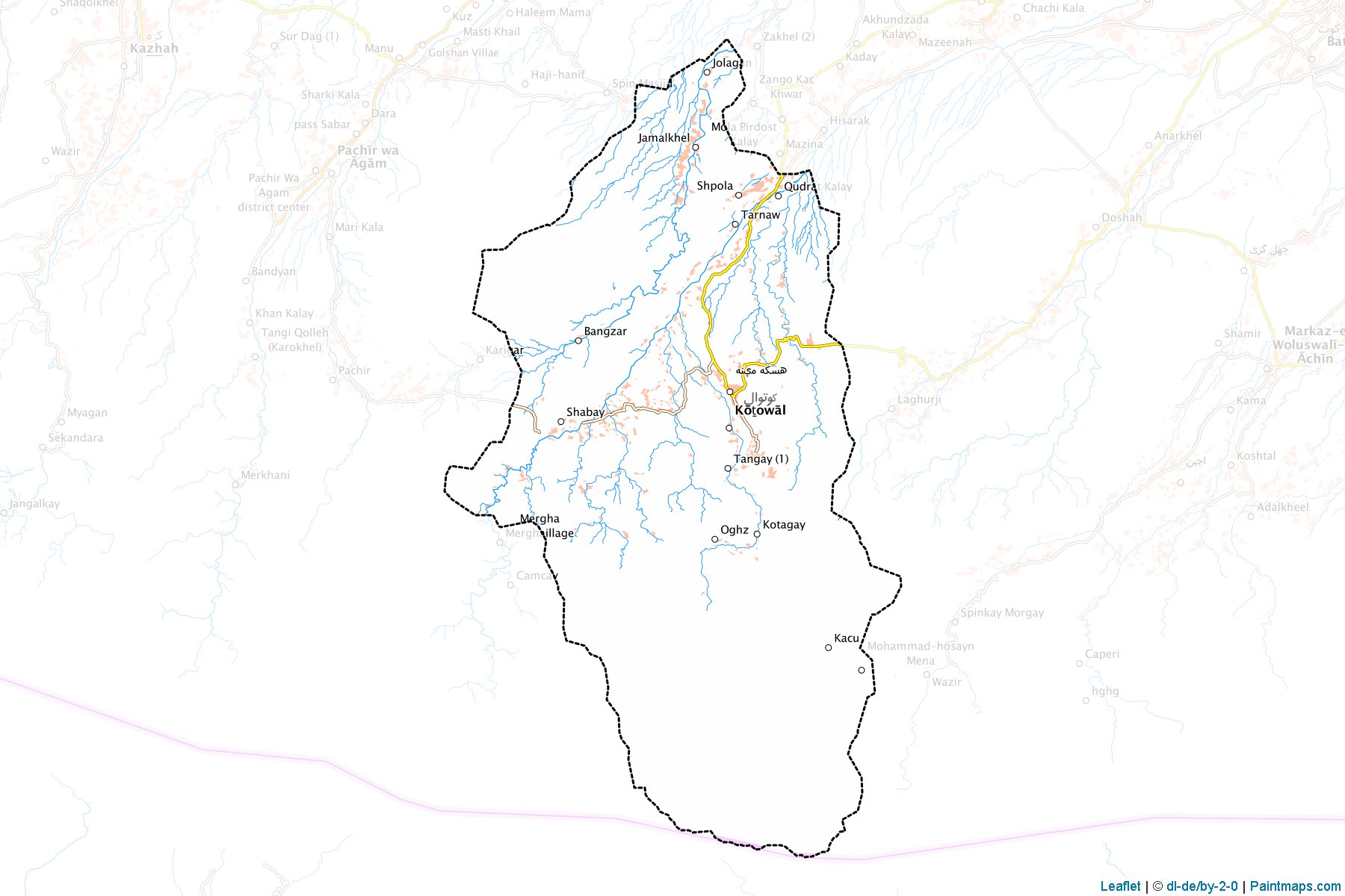 Muestras de recorte de mapas Deh Bala (Nangarhar)-1