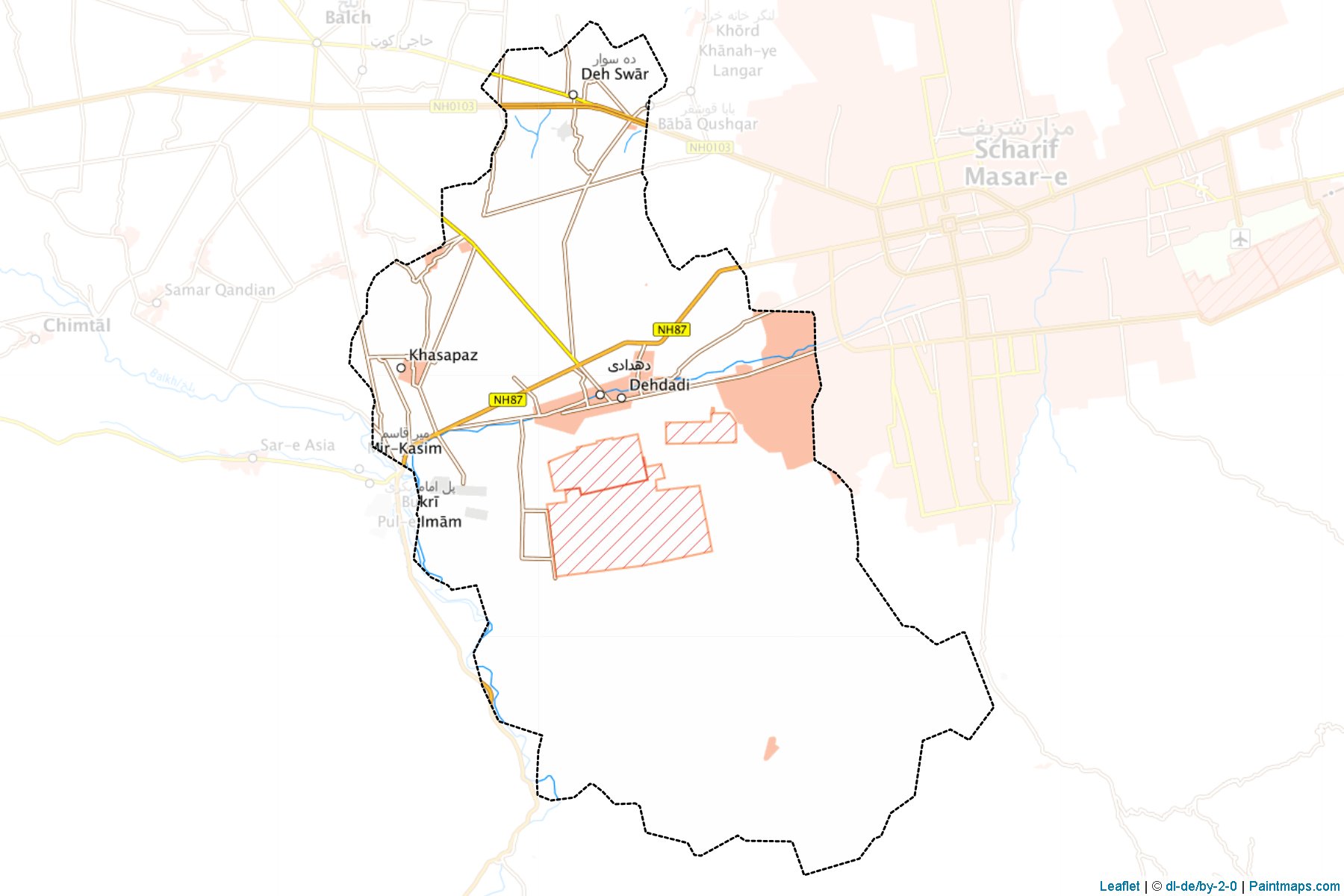 Muestras de recorte de mapas Dihdadi (Balkh)-1