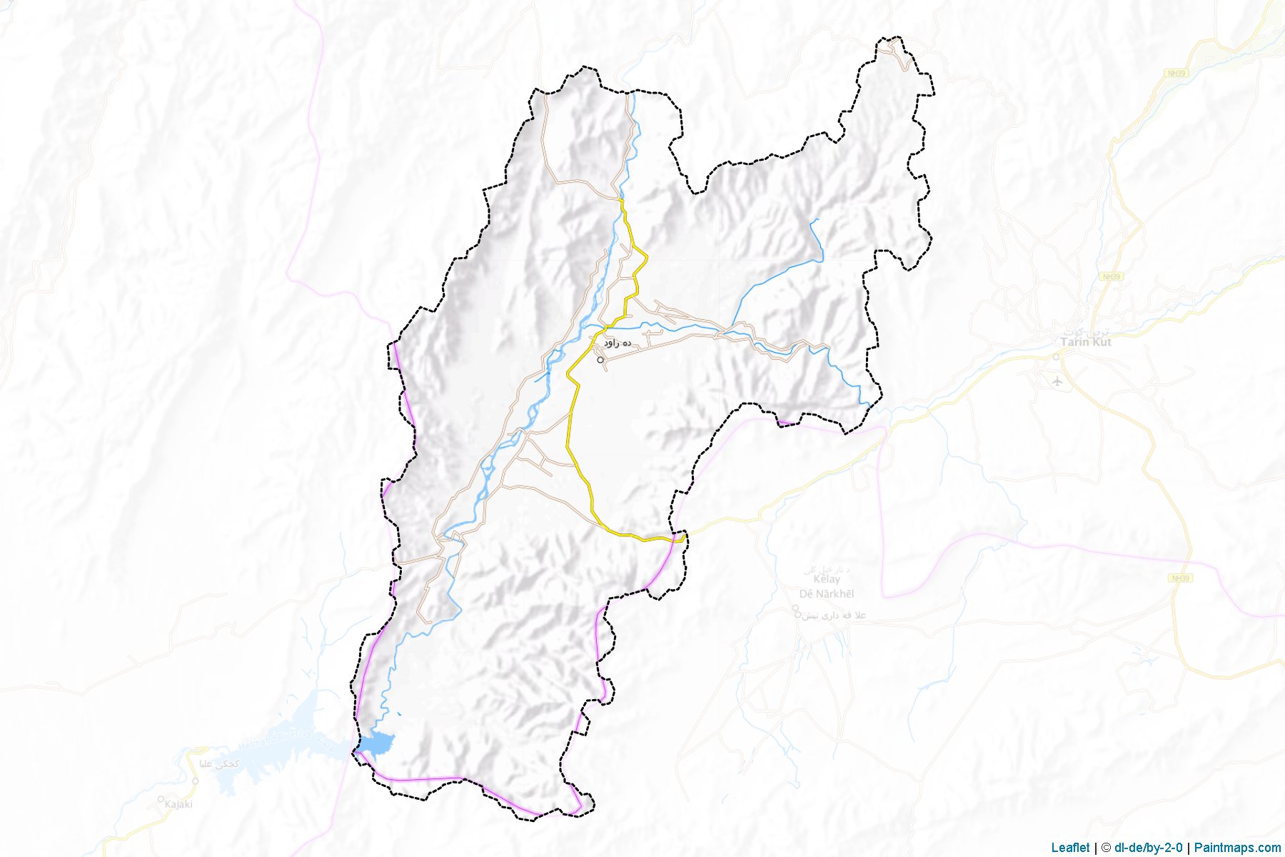 Muestras de recorte de mapas Dihrawud (Oruzgan)-1