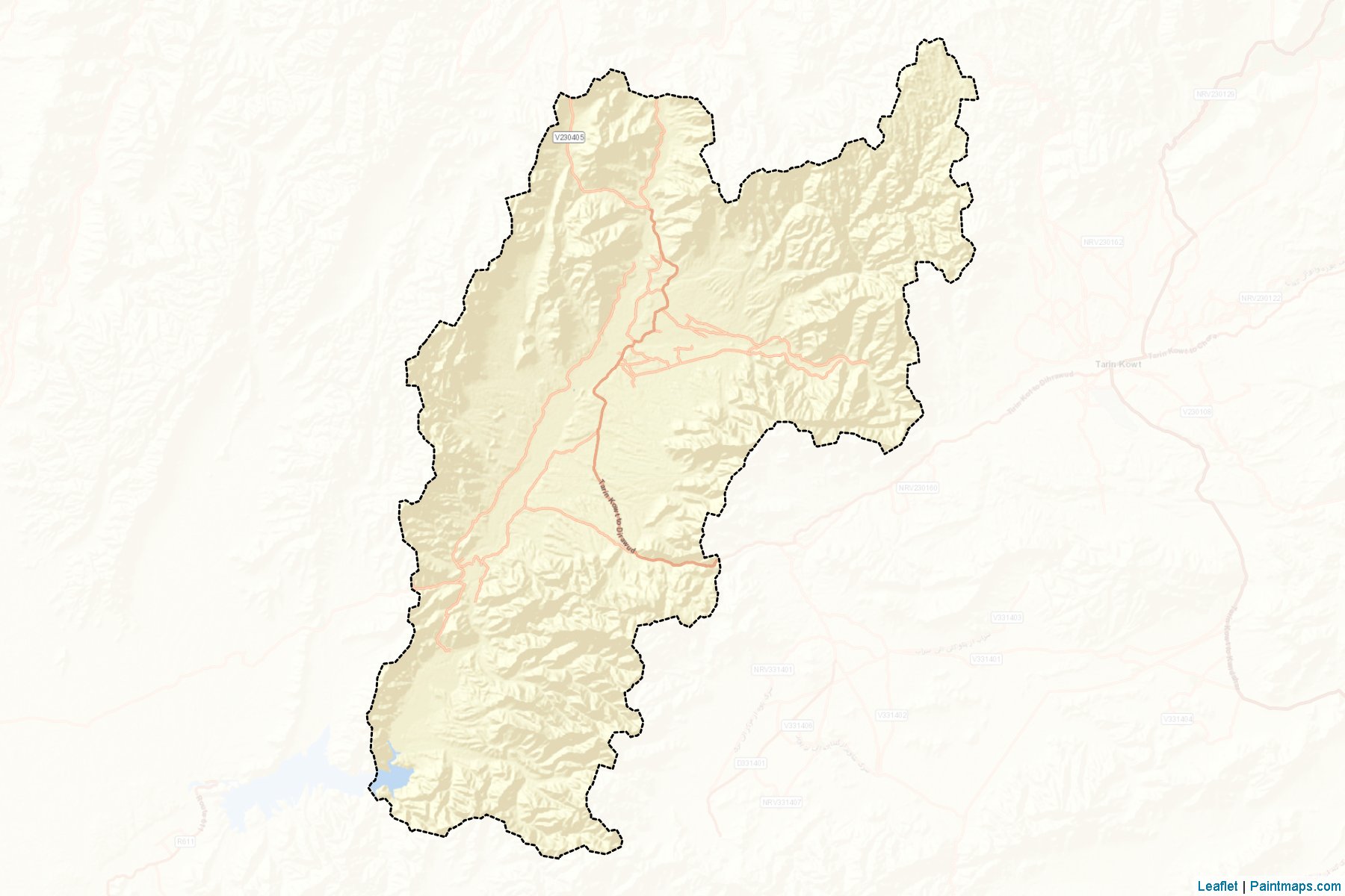 Muestras de recorte de mapas Dihrawud (Oruzgan)-2