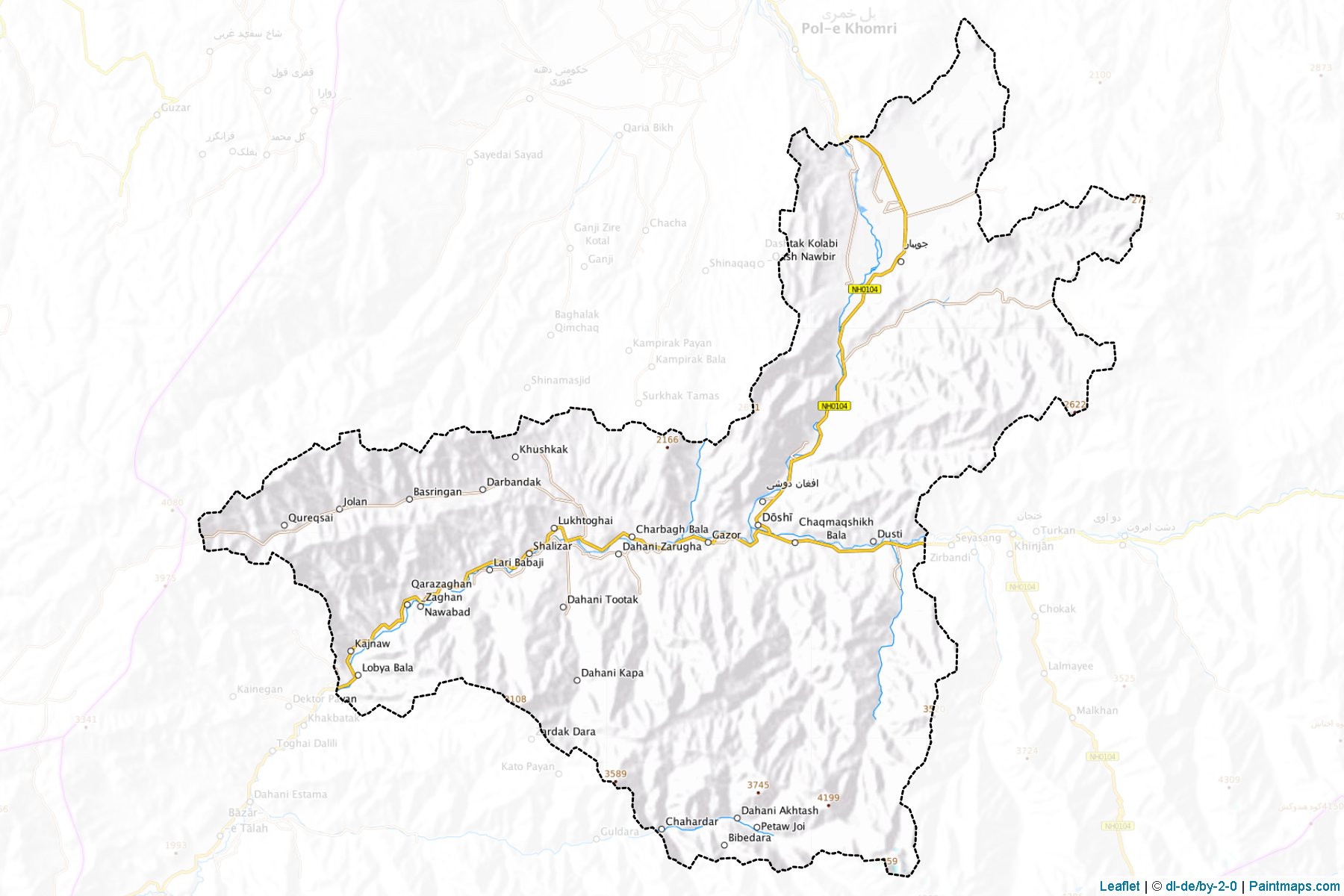 Dushi (Baghlan) Map Cropping Samples-1