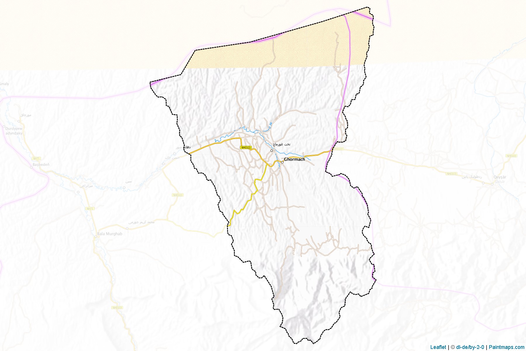 Gormaç ilçesi (Badgis Vilayeti) Haritası Örnekleri-1