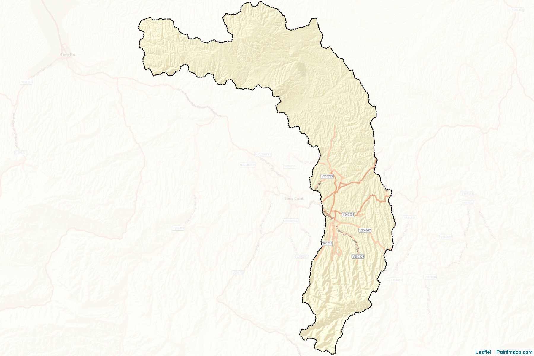 Muestras de recorte de mapas Gosfandi (Sar-e Pol)-2