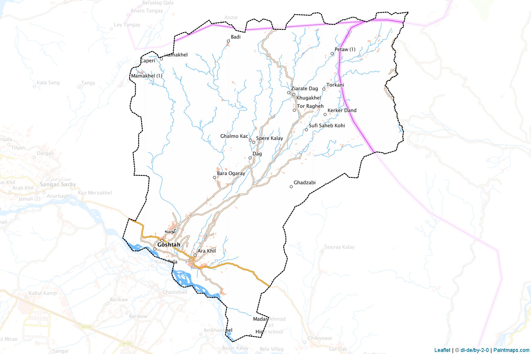 Muestras de recorte de mapas Goshta (Nangarhar)-1