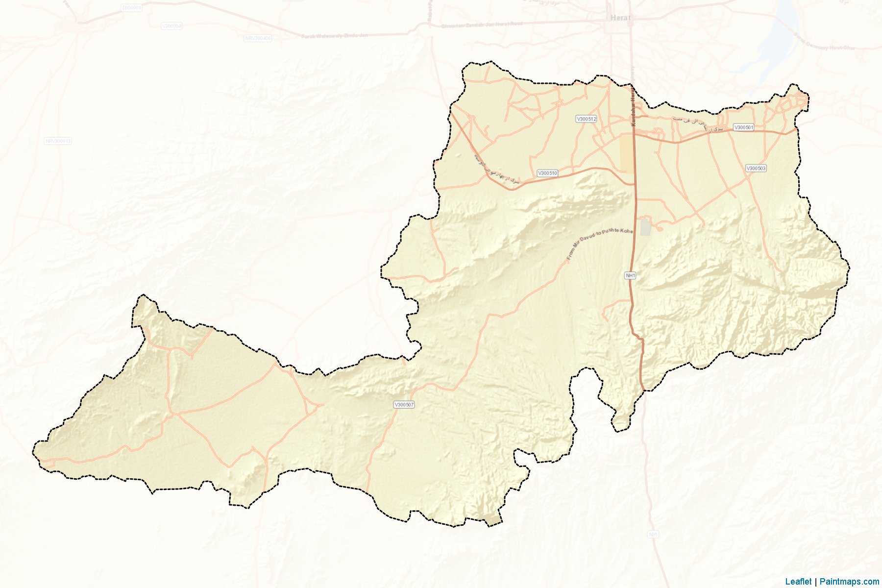 Muestras de recorte de mapas Guzara (Herat)-2