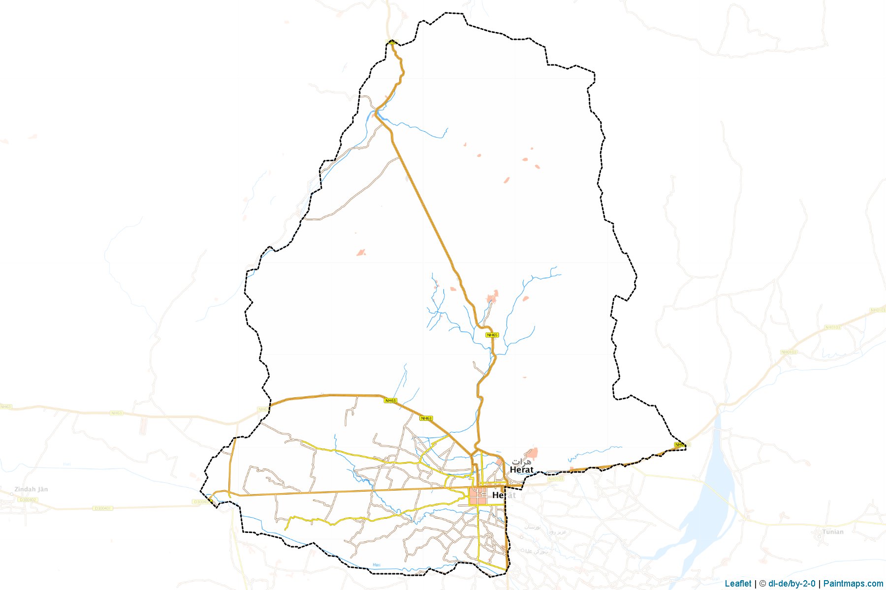 Muestras de recorte de mapas Hirat (Herat)-1