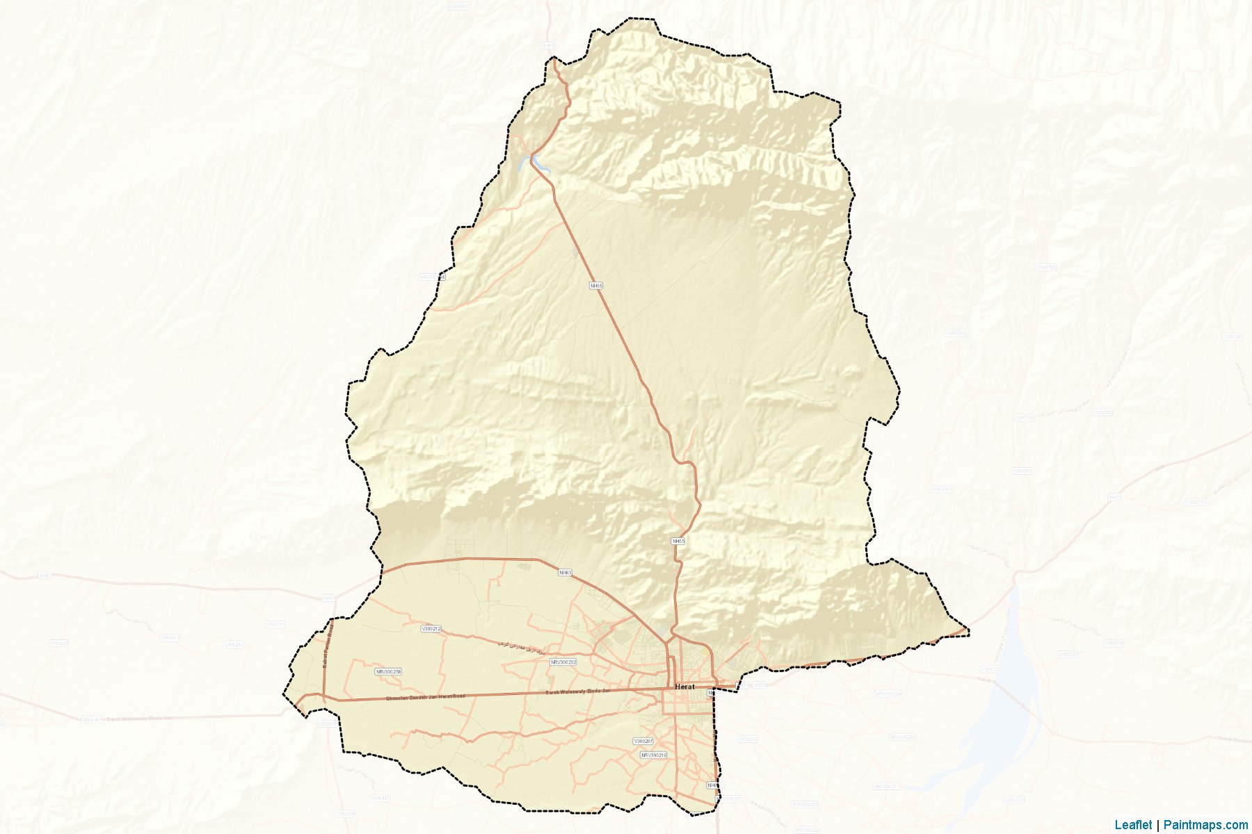 Muestras de recorte de mapas Hirat (Herat)-2