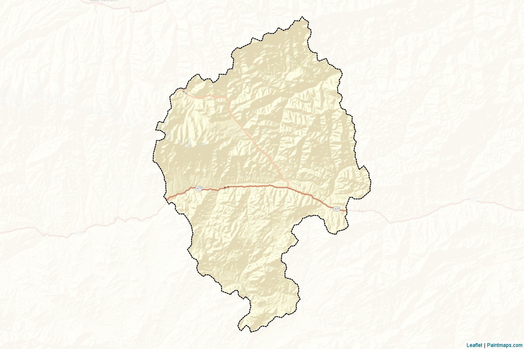 Muestras de recorte de mapas Hisa-I- Awali Bihsud (Wardak)-2