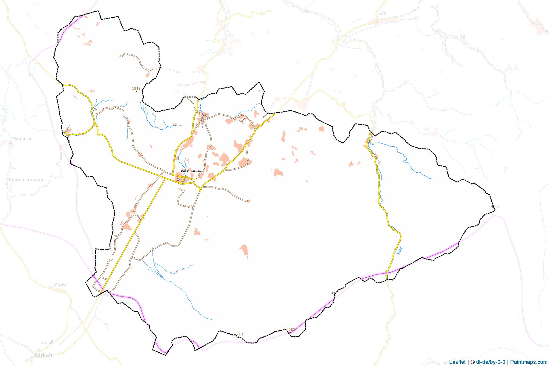 Muestras de recorte de mapas Ishkamish (Takhar)-1