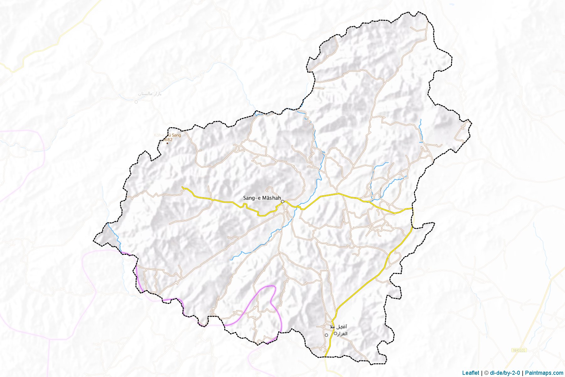 Muestras de recorte de mapas Jaghuri (Ghazni)-1