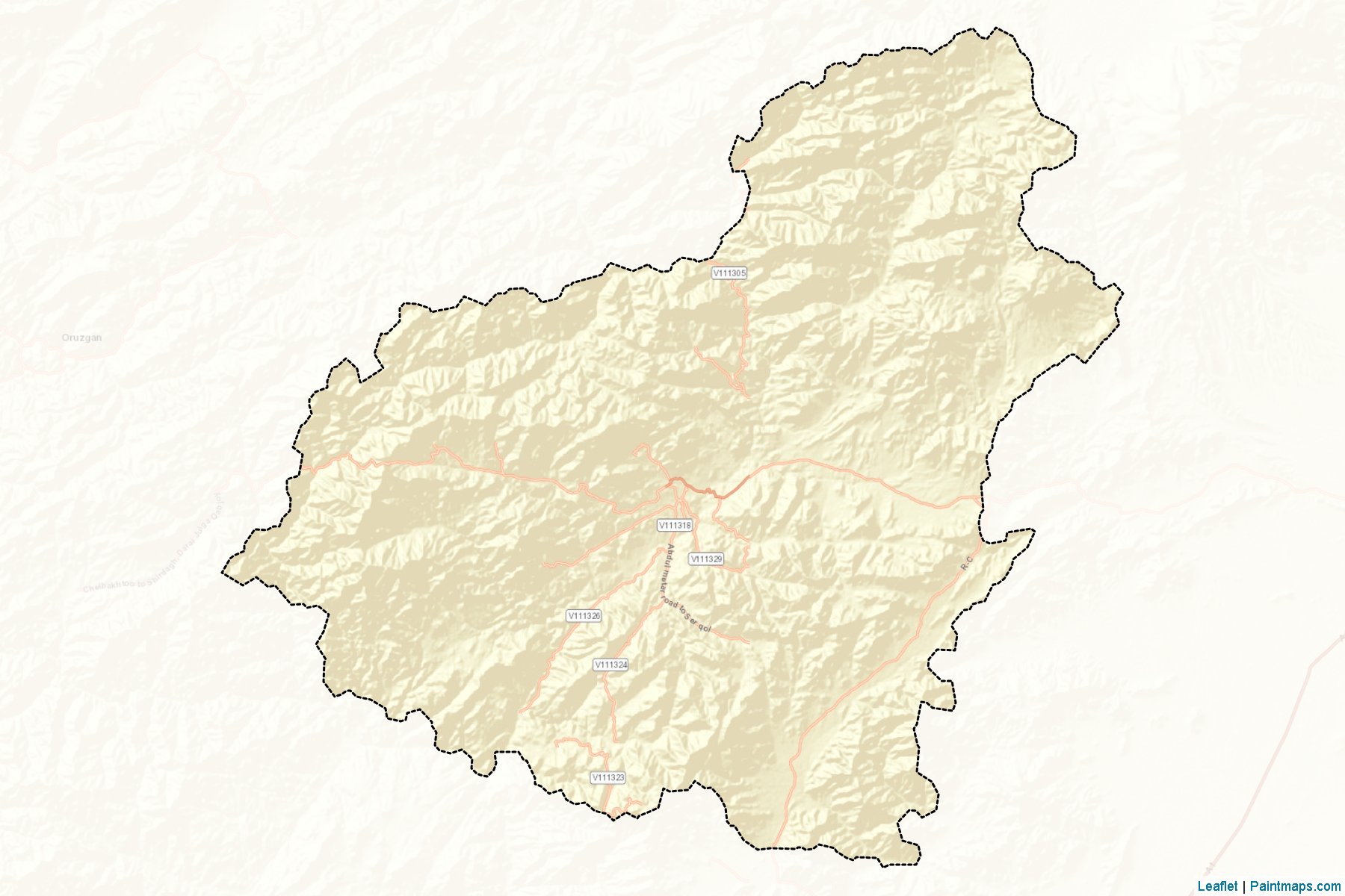 Muestras de recorte de mapas Jaghuri (Ghazni)-2