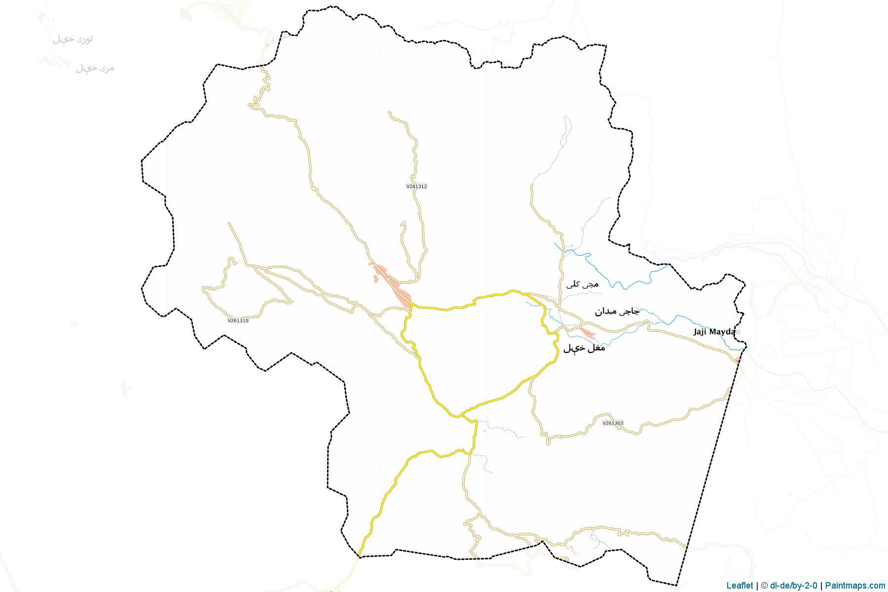 Muestras de recorte de mapas Jaji Maidan (Khowst)-1