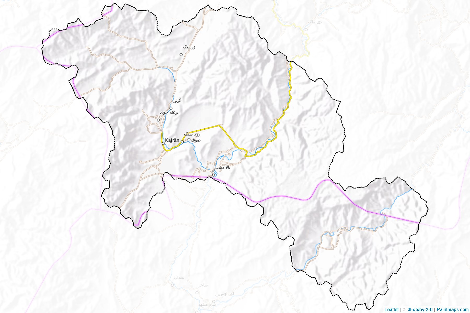 Kajran (Daykundi Vilayeti) Haritası Örnekleri-1