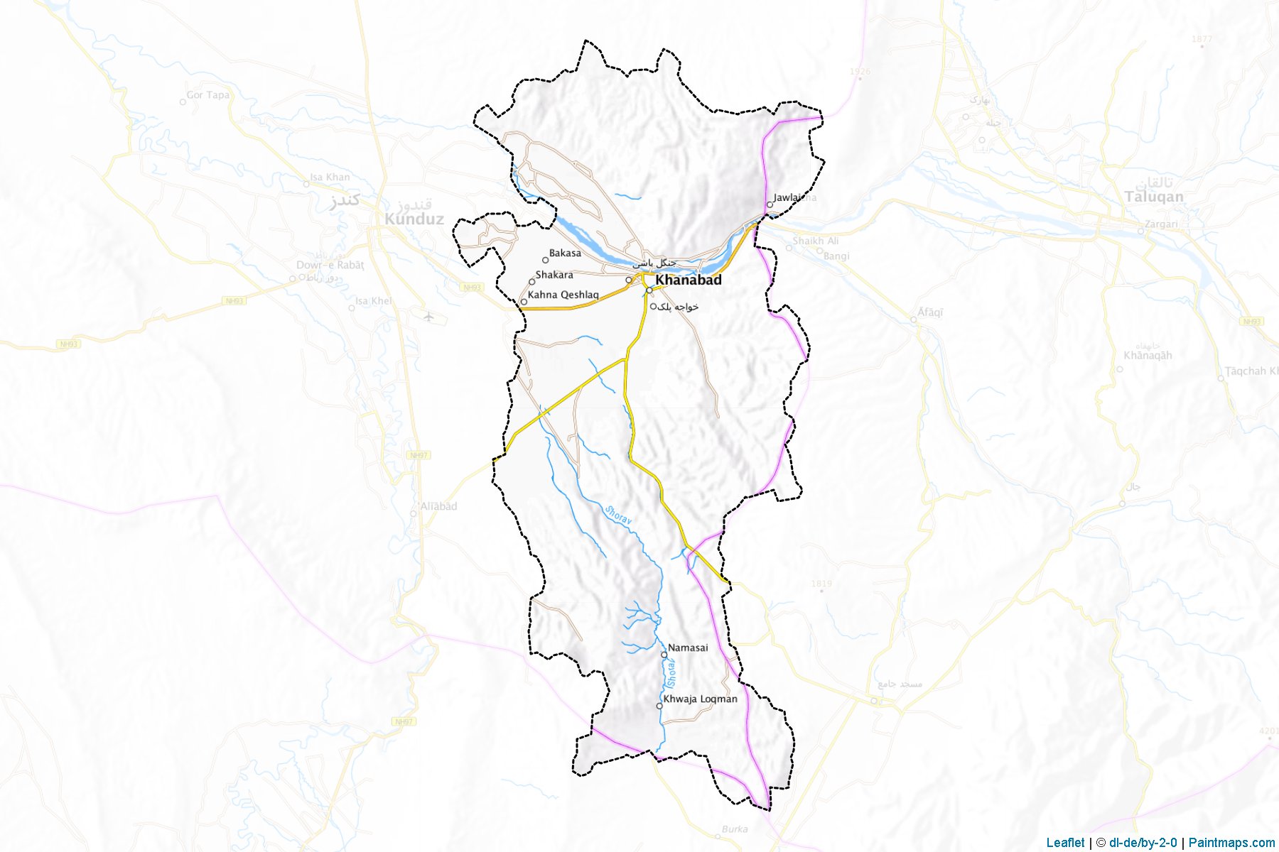 Khanabad (Kunduz Vilayeti) Haritası Örnekleri-1