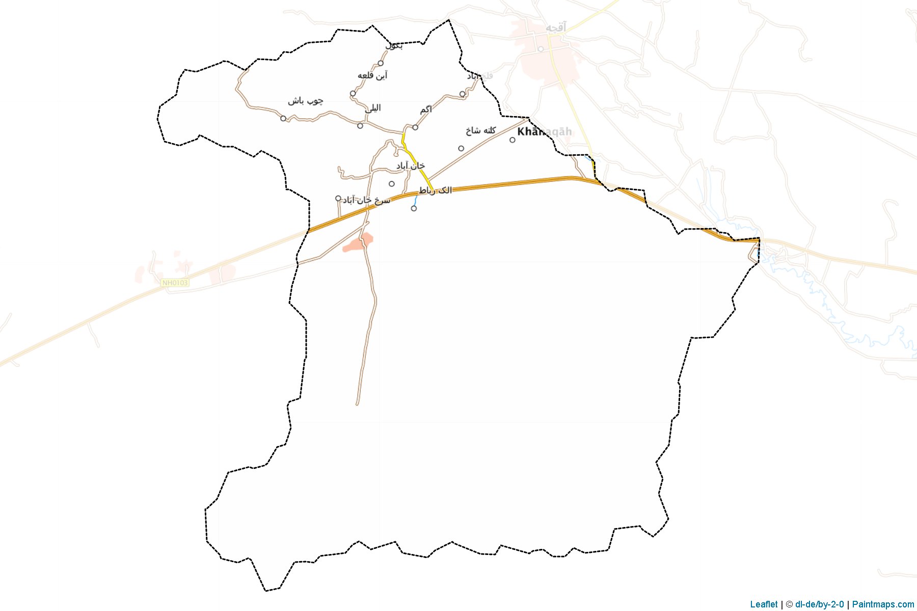 Muestras de recorte de mapas Khaniqa (Jowzjan)-1