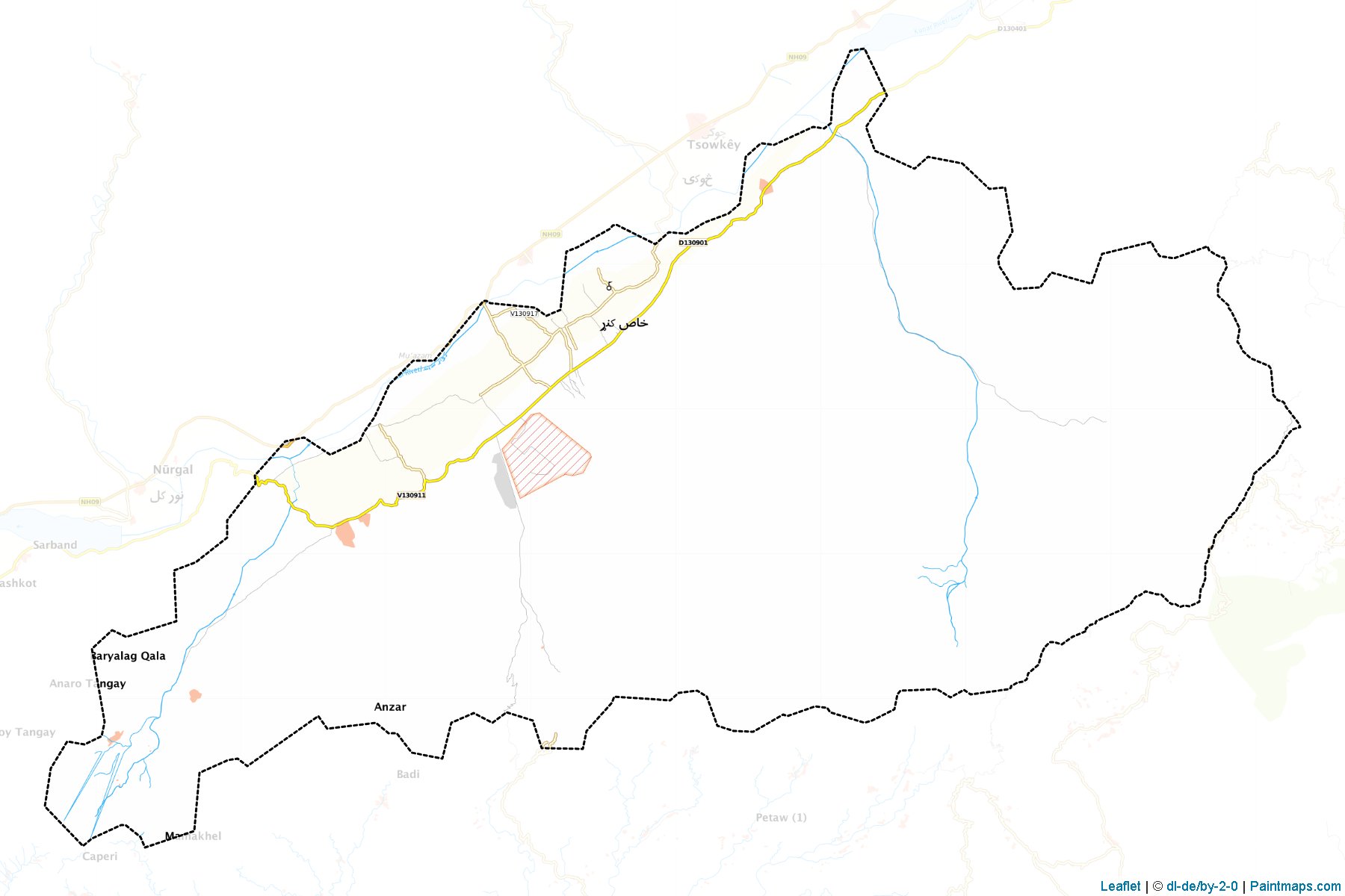 Muestras de recorte de mapas Khas Kunar (Kunar)-1