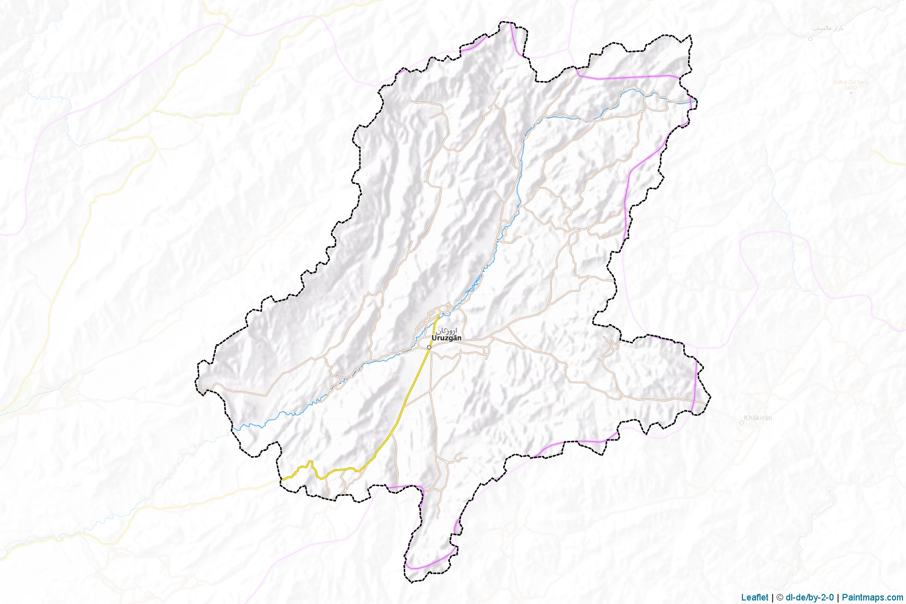 Khas Uruzgan (Uruzgan) Haritası Örnekleri-1