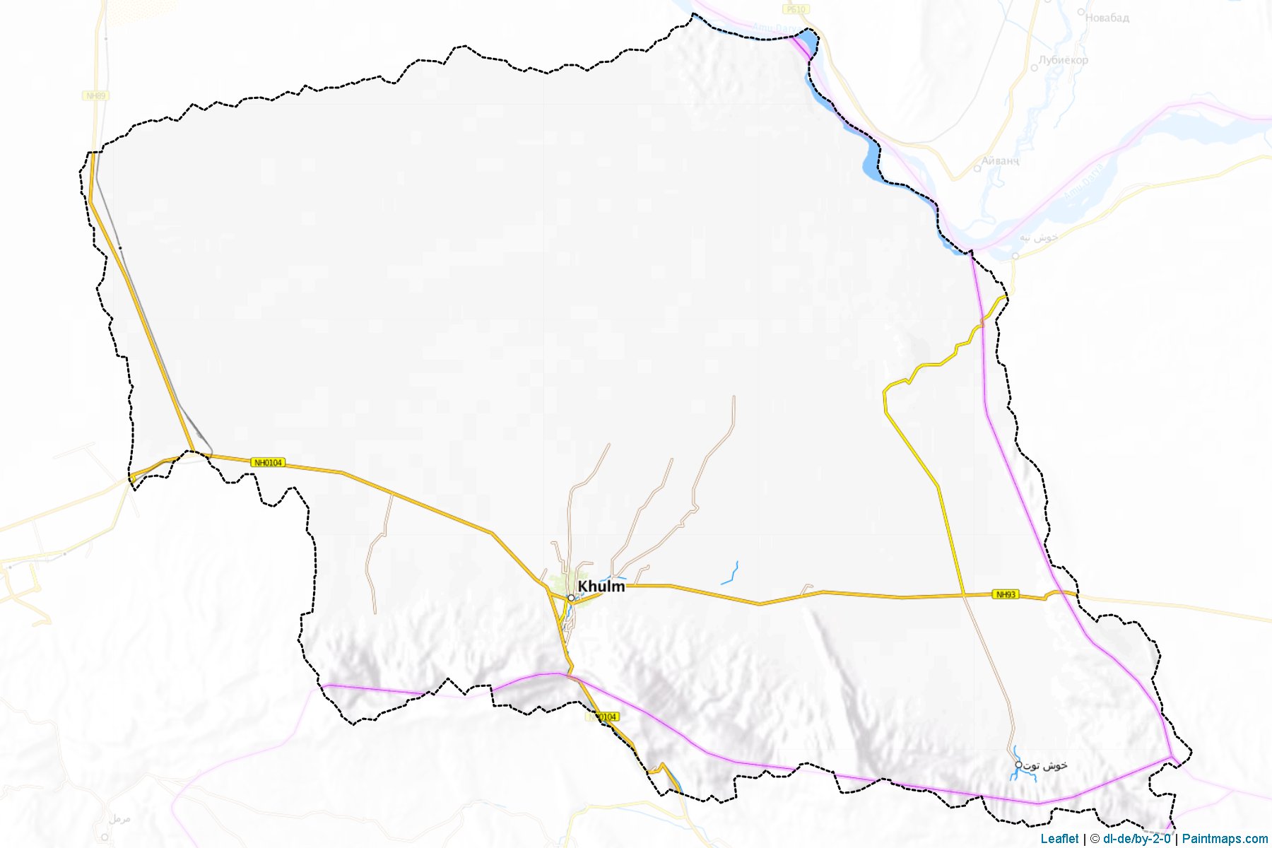 Muestras de recorte de mapas Khulm (Balkh)-1