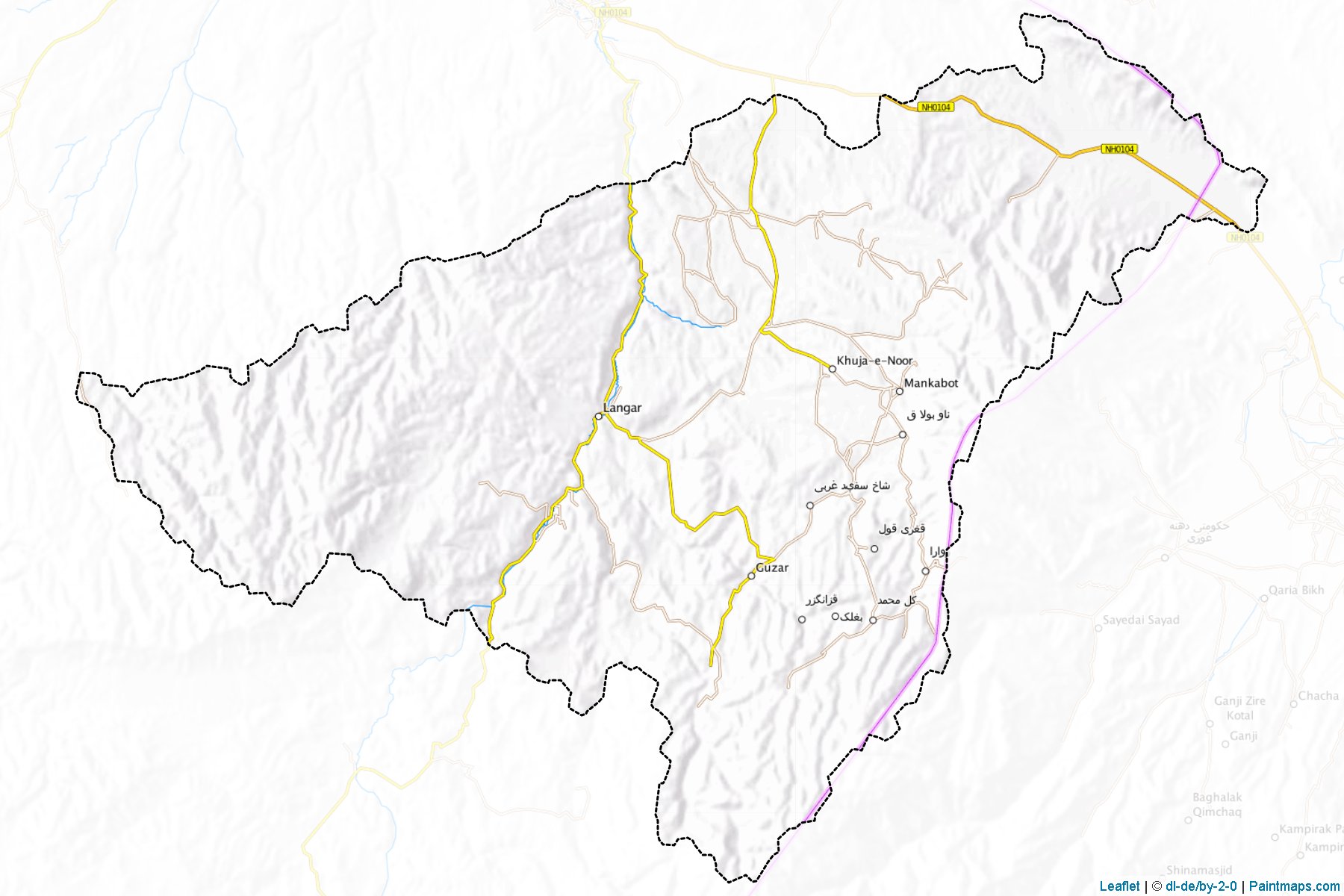 Muestras de recorte de mapas Khuram Wa Sarbagh (Samangan)-1