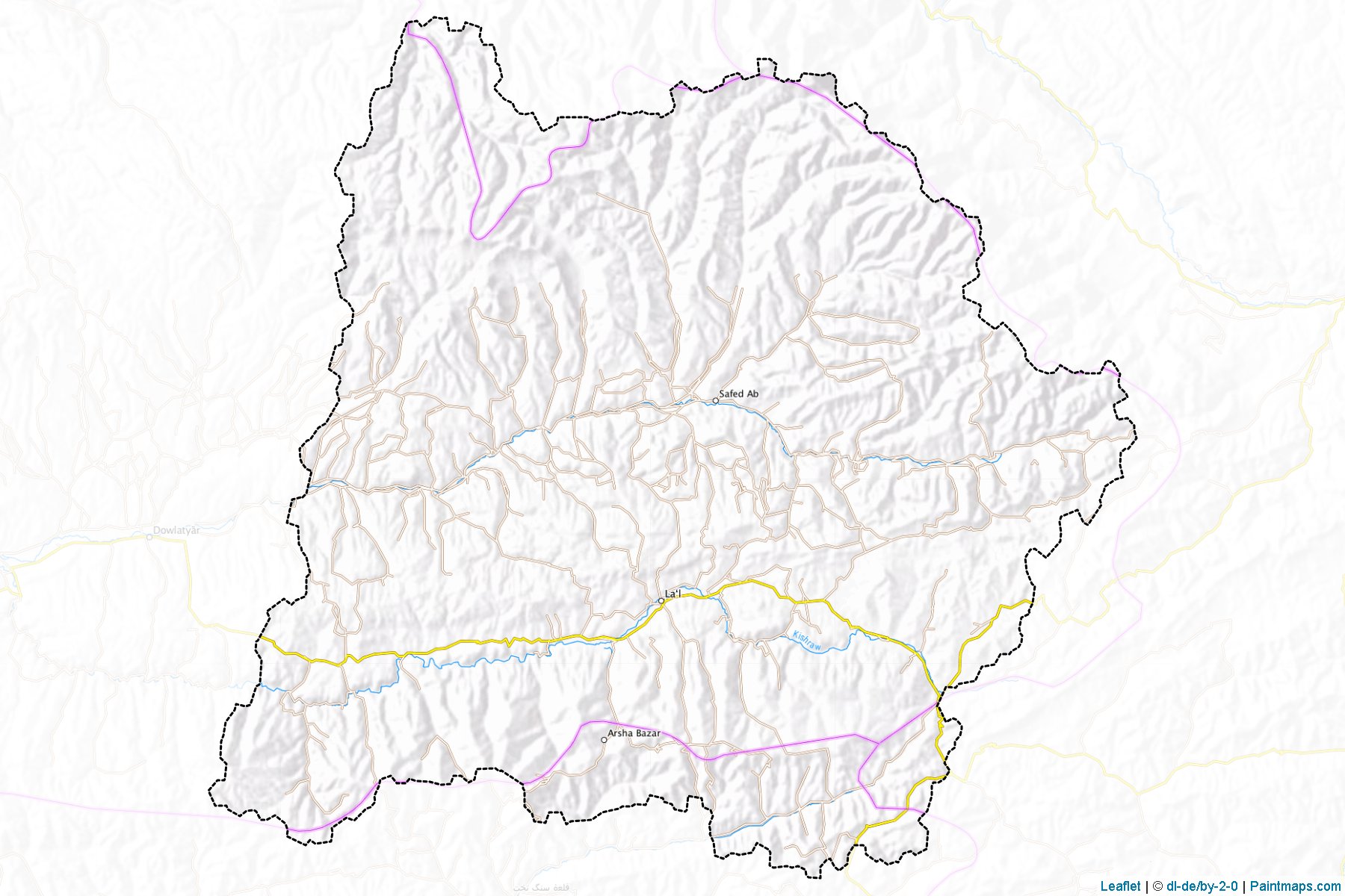 Muestras de recorte de mapas Lal Wa Sarjangal (Ghowr)-1