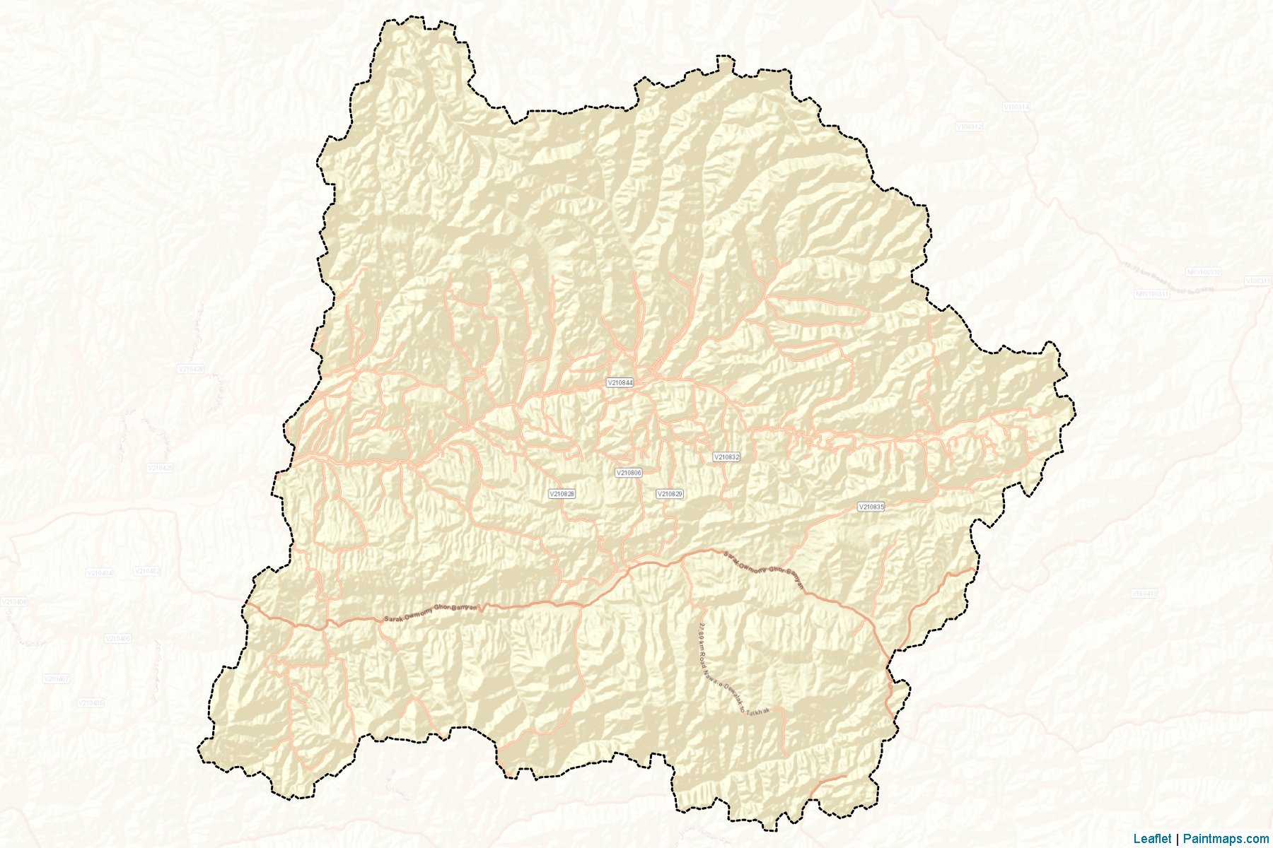 Muestras de recorte de mapas Lal Wa Sarjangal (Ghowr)-2