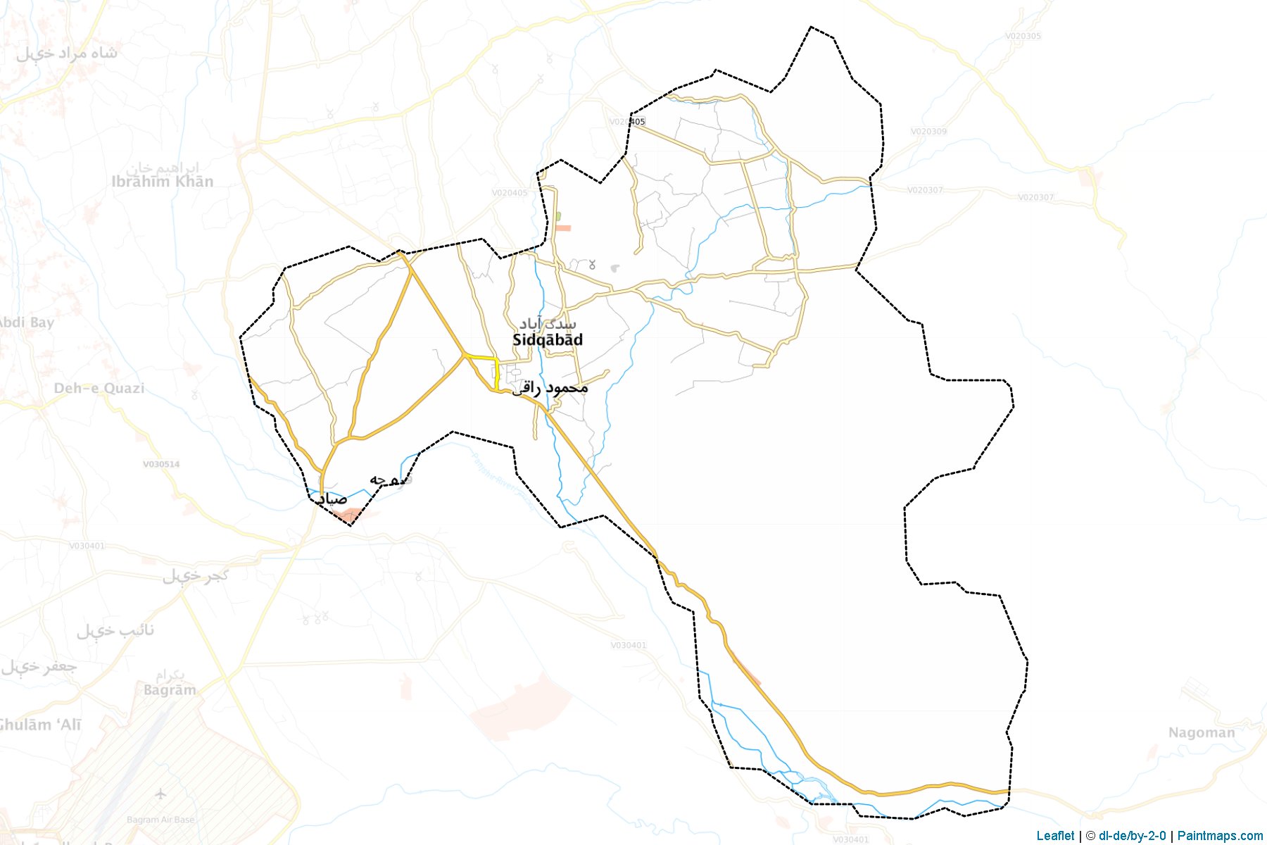 Mahmudi Raqi (Kapisa Vilayeti) Haritası Örnekleri-1