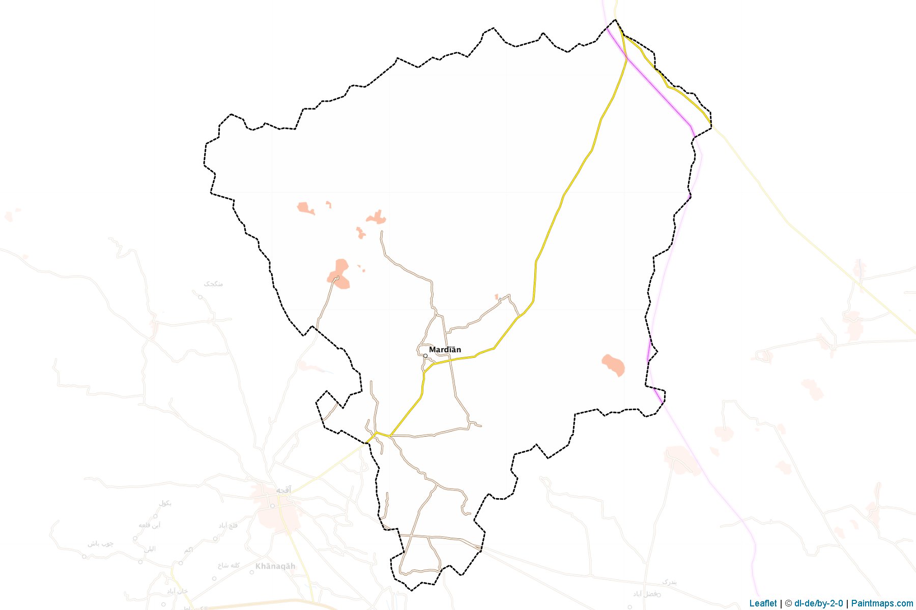 Muestras de recorte de mapas Mardyan (Jowzjan)-1