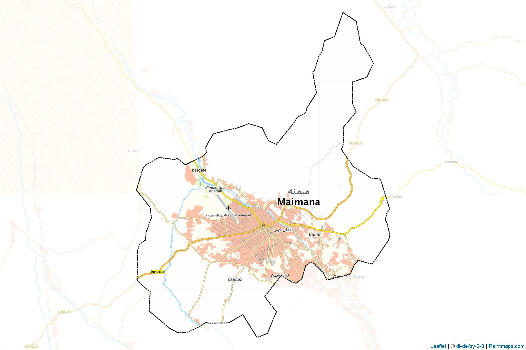 Maymana (Faryab) Map Cropping Samples-1