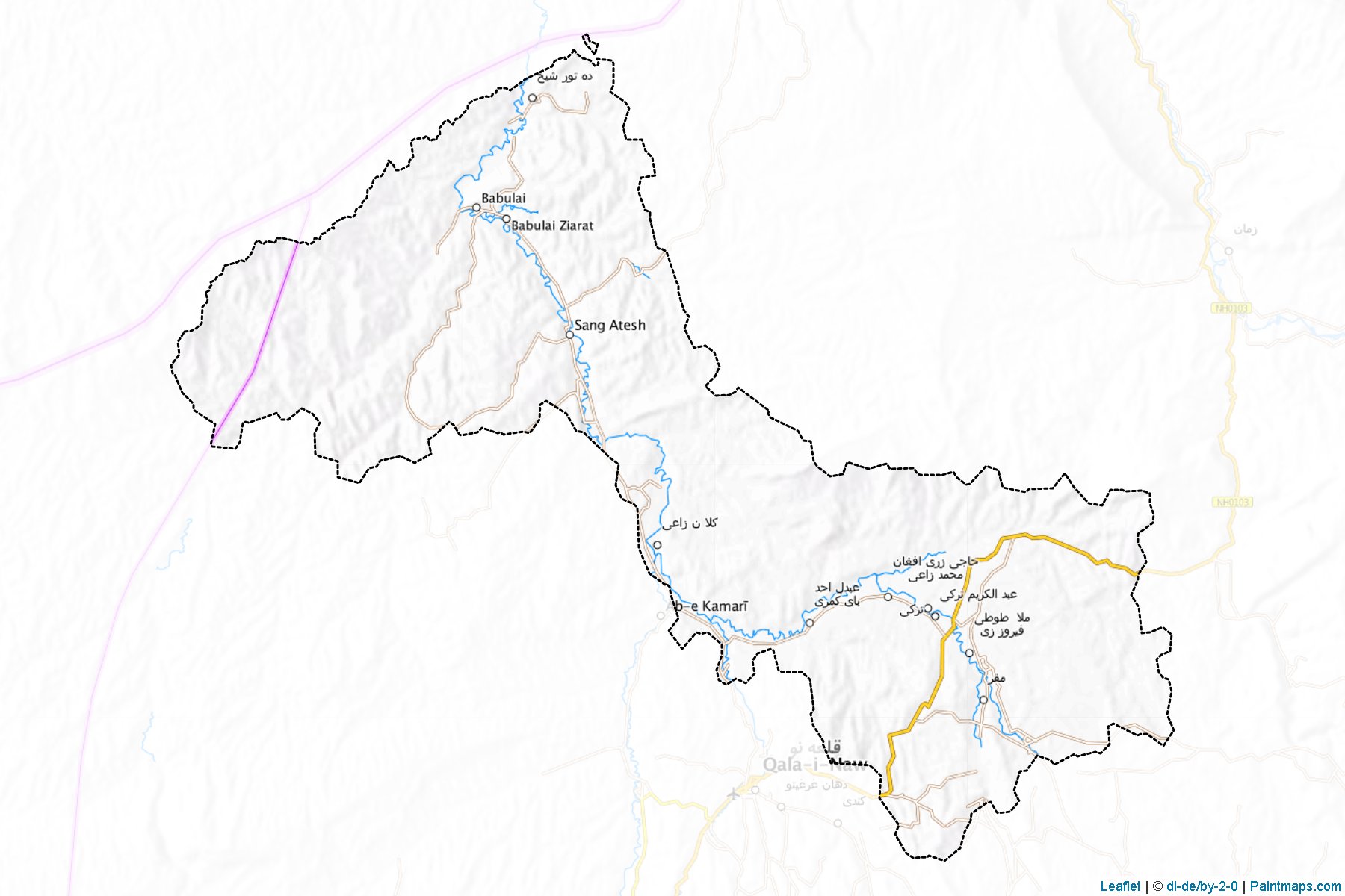 Mukur ilçesi (Badgis Vilayeti) Haritası Örnekleri-1