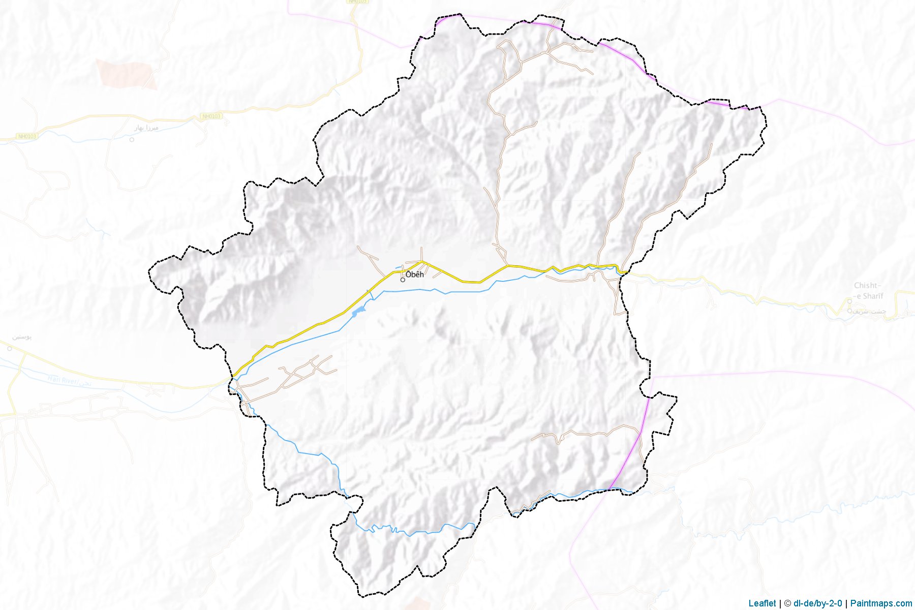 Muestras de recorte de mapas Obe (Herat)-1