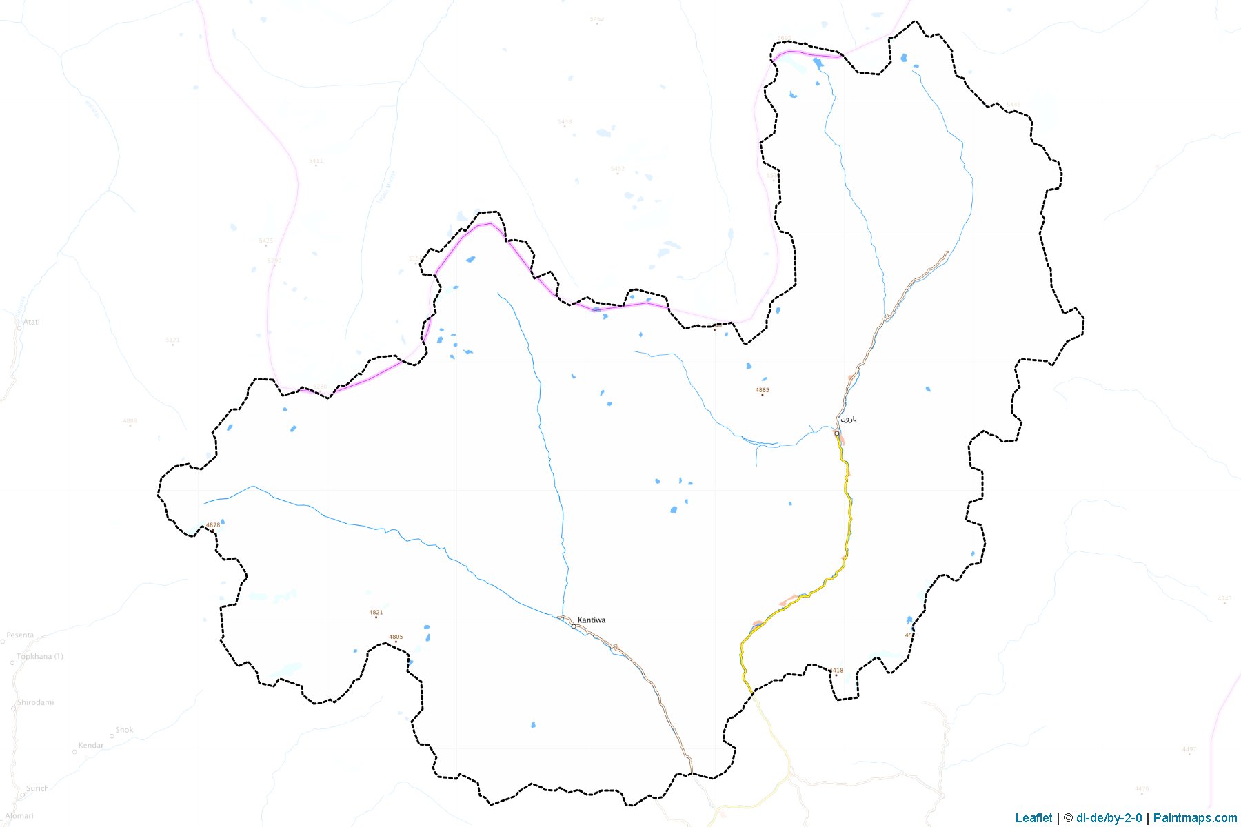 Parun (Nuristan Vilayeti) Haritası Örnekleri-1