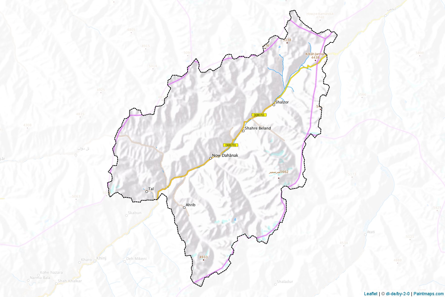 Muestras de recorte de mapas Paryan (Panjshir)-1