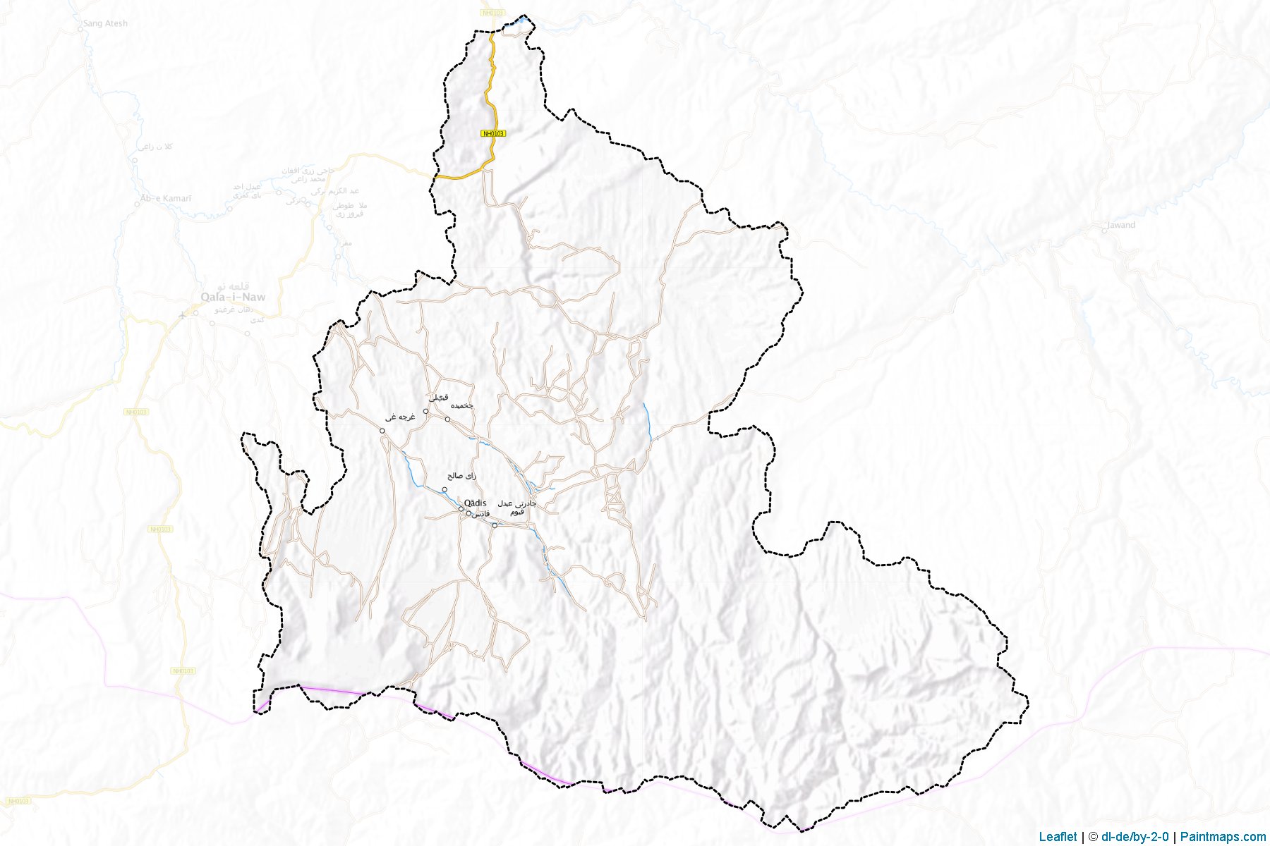 Muestras de recorte de mapas Qadis (Badghis)-1