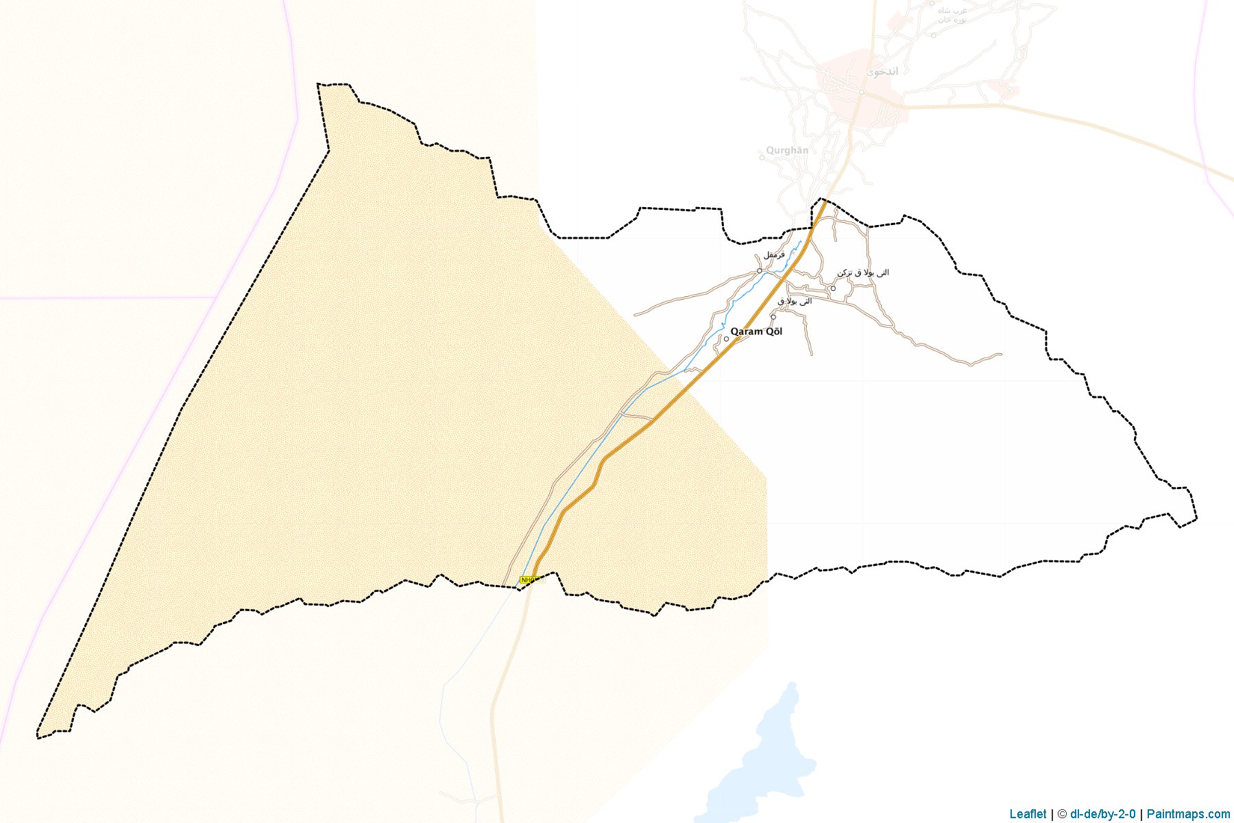 Muestras de recorte de mapas Qaramqol (Faryab)-1