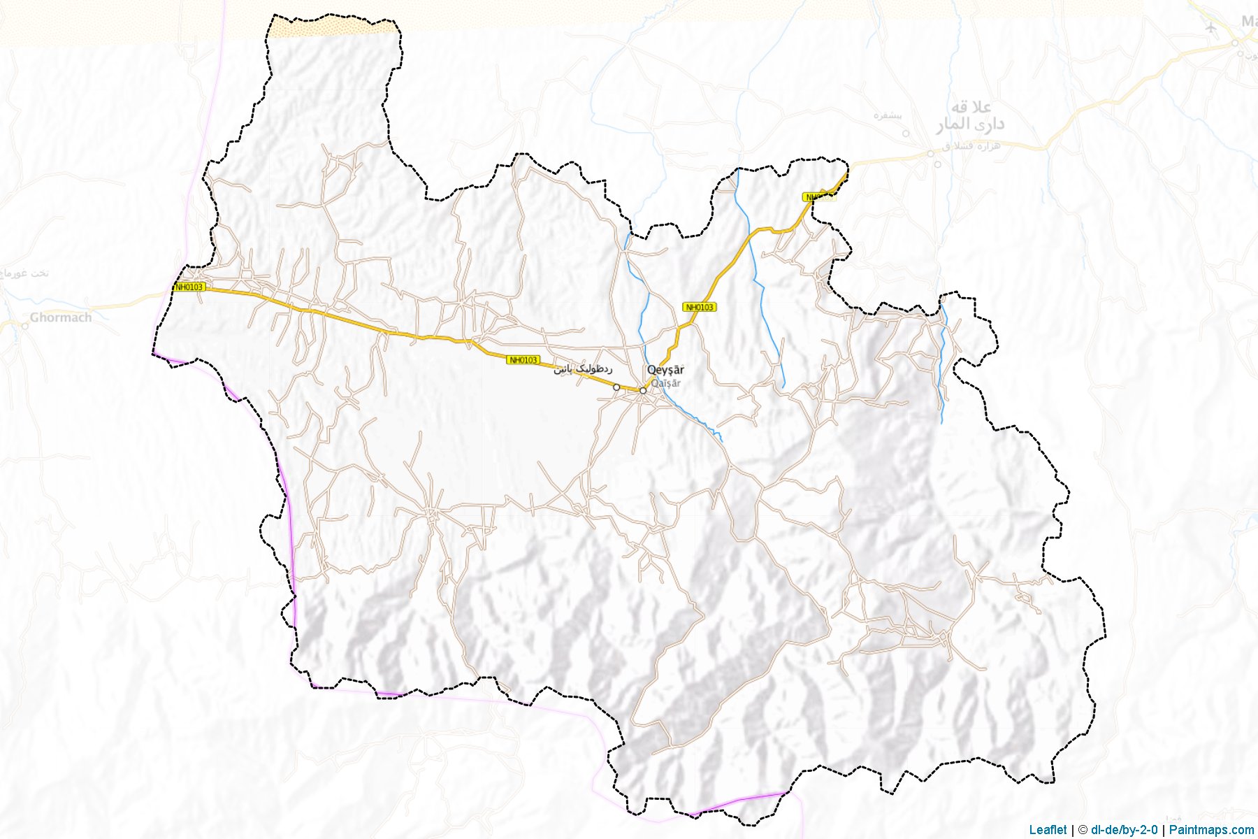 Muestras de recorte de mapas Qaysar (Faryab)-1