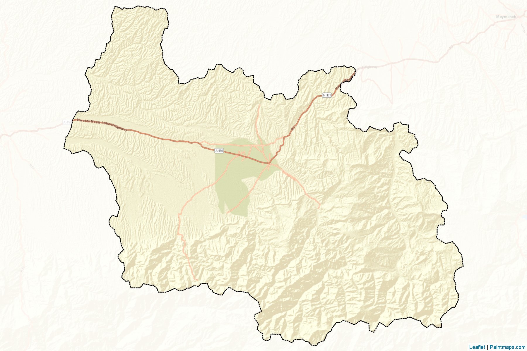 Muestras de recorte de mapas Qaysar (Faryab)-2