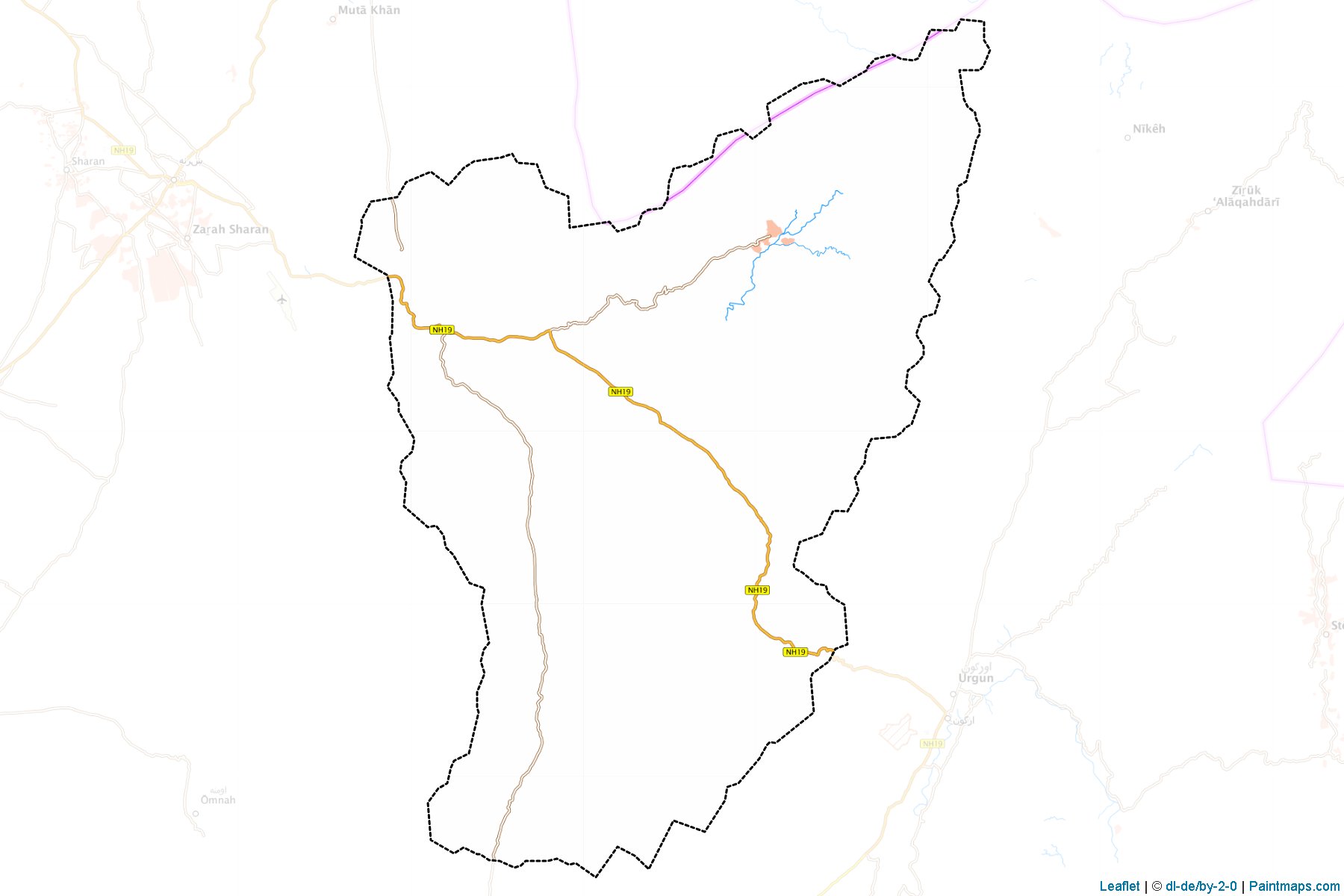 Sar Hawza (Paktika Vilayeti) Haritası Örnekleri-1