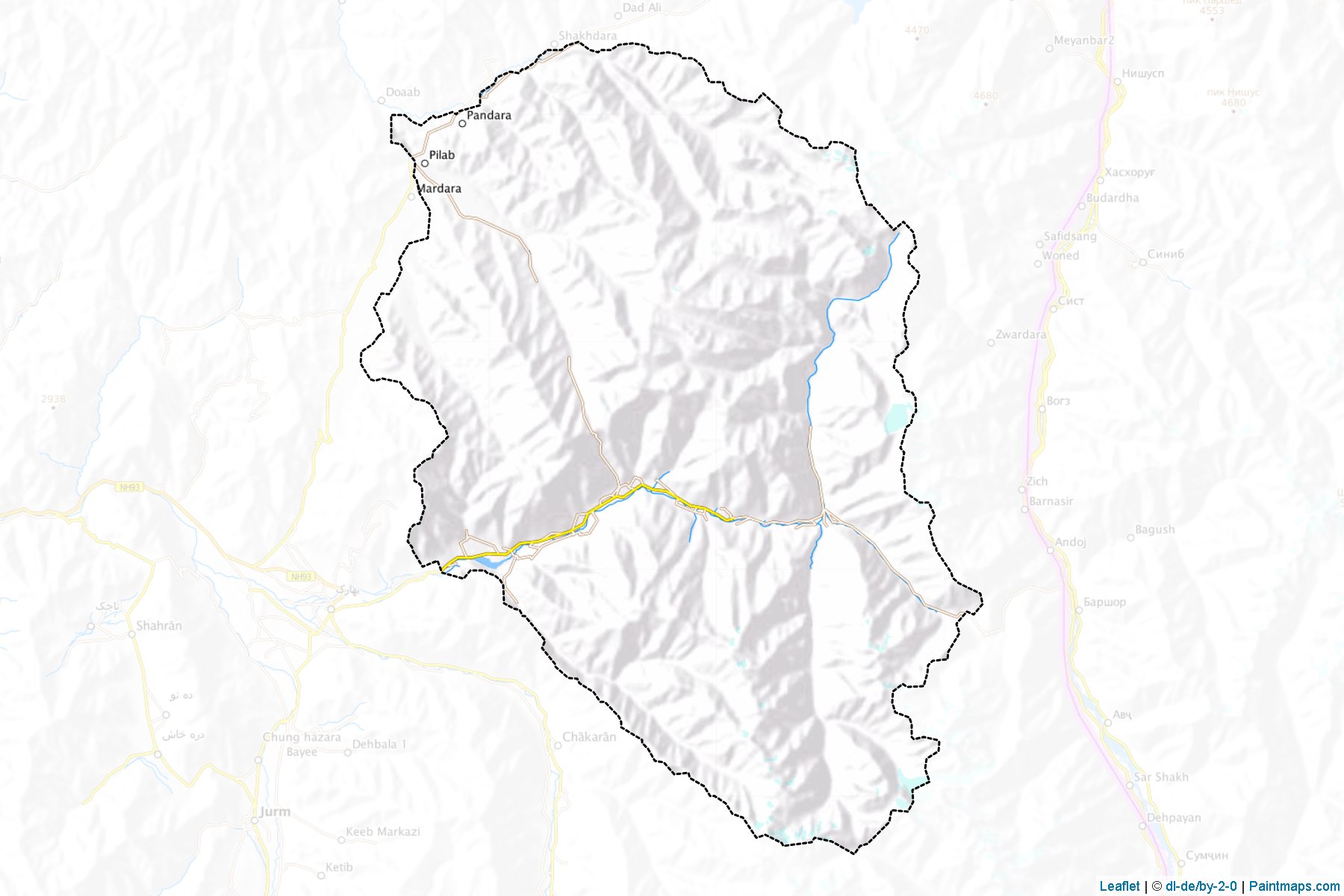 Muestras de recorte de mapas Shahada (Badakhshan)-1